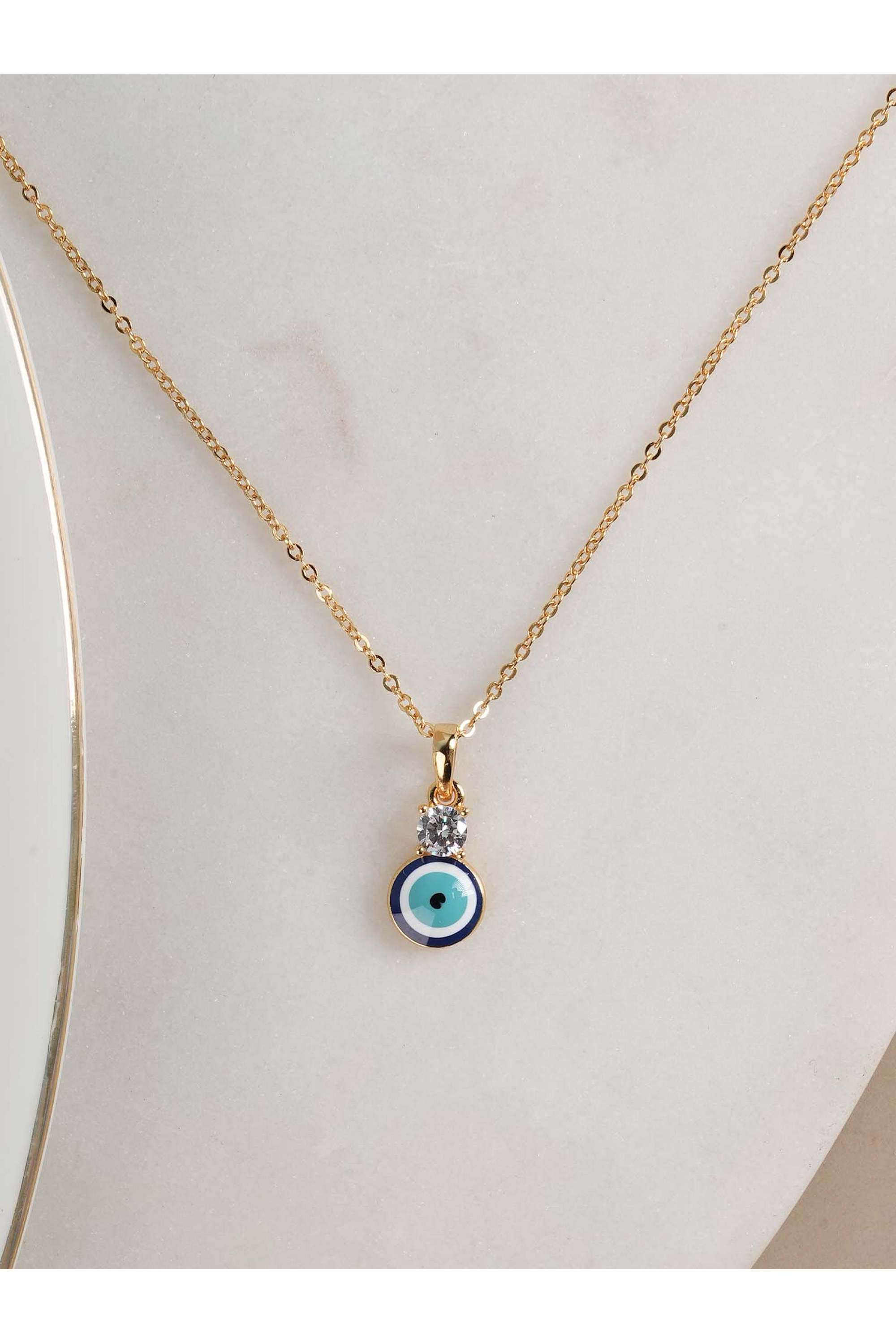 925-Sterling-Silver-Single-Stone-Evil-Eye-Pendant-Necklace-for-Womens