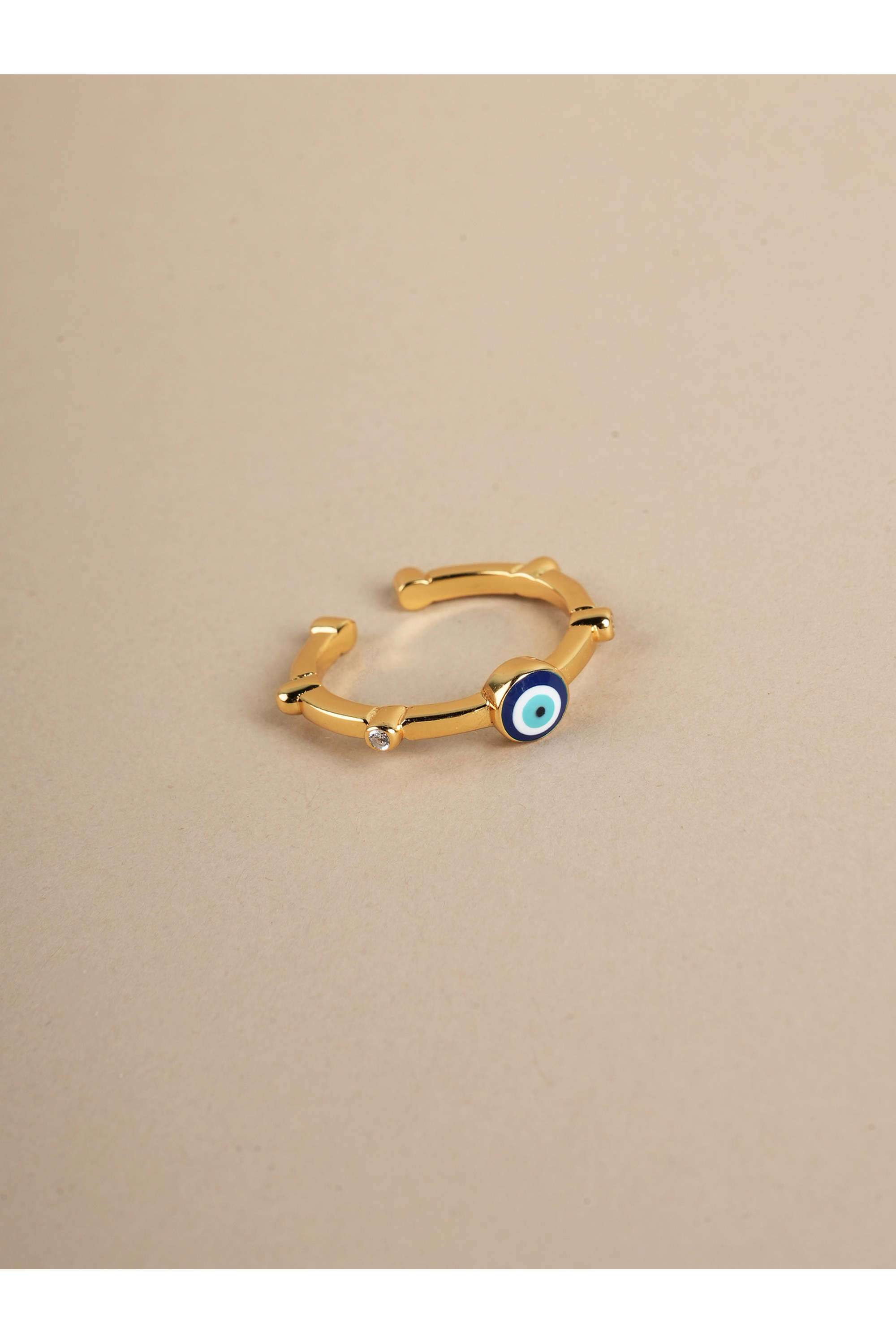925-Sterling-Silver-Evil-Eye-Stone-Band-Ring-for-Womens---Adjustable-Size