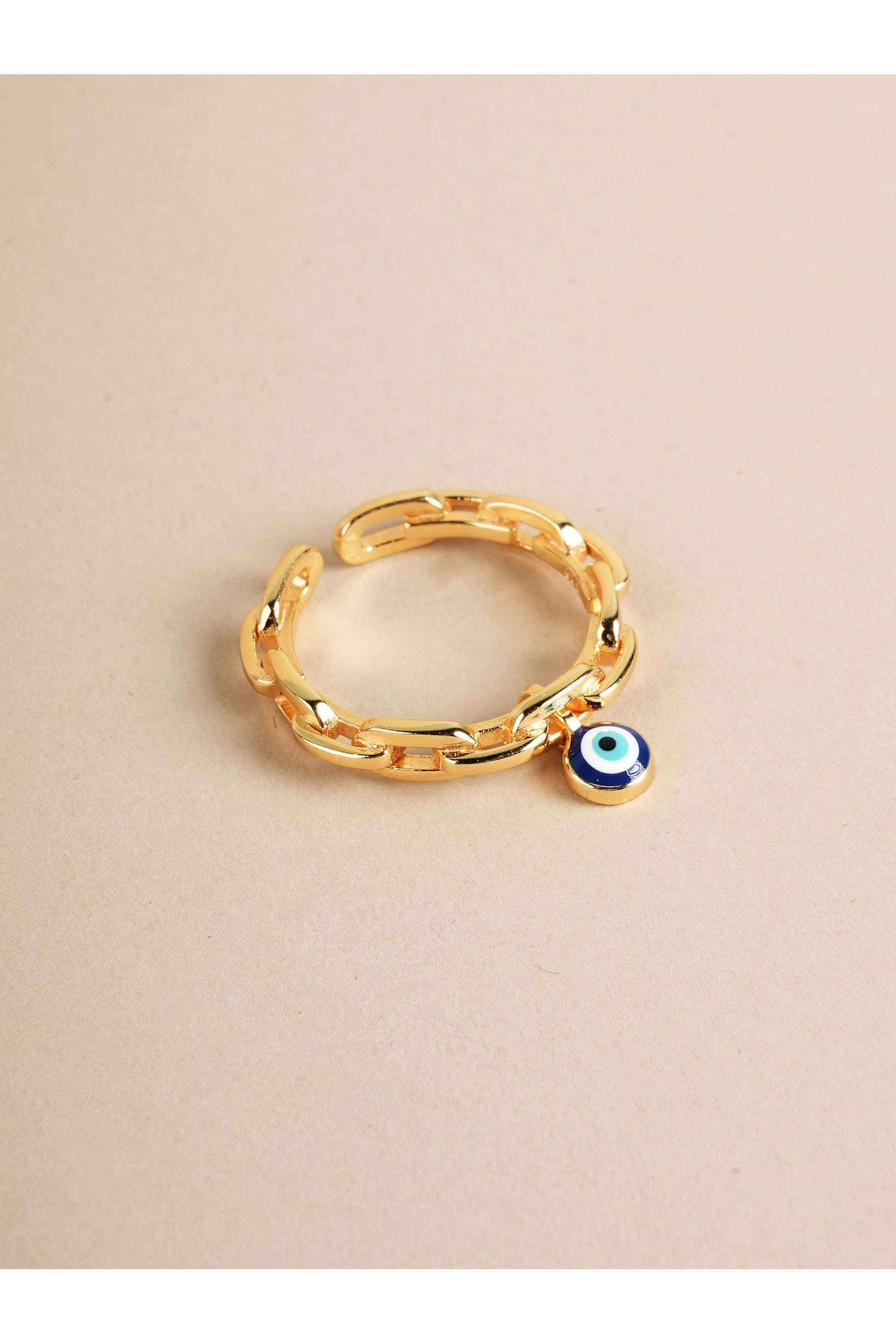 925-Sterling-Silver-Evil-Eye-charm-Ring-for-Womens---Adjustable-Size