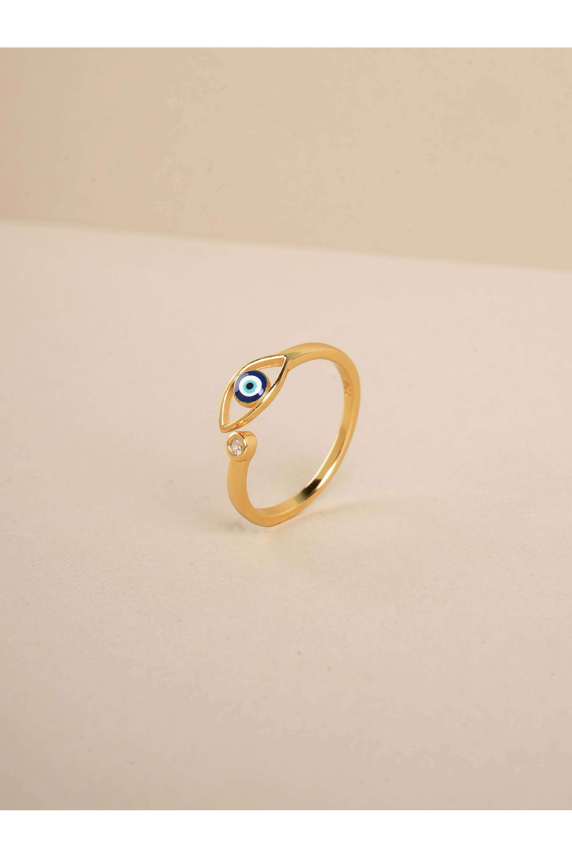 925-Sterling-Silver-Evil-Eye-Zeinth-Open-Ring-for-Womens---Adjustable-Size