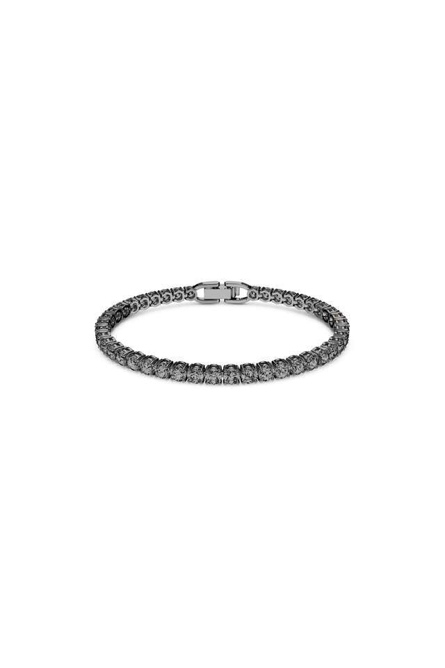 Tennis-Deluxe-Bracelet-Round-Cut-Gray-Ruthenium-Plated
