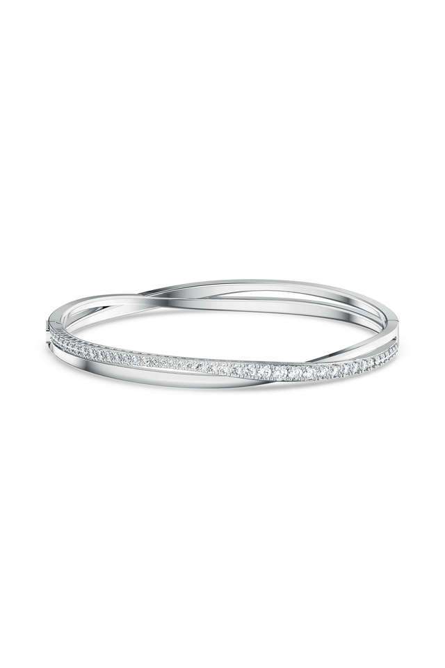 Twist-Bangle-White-Rhodium-Plated
