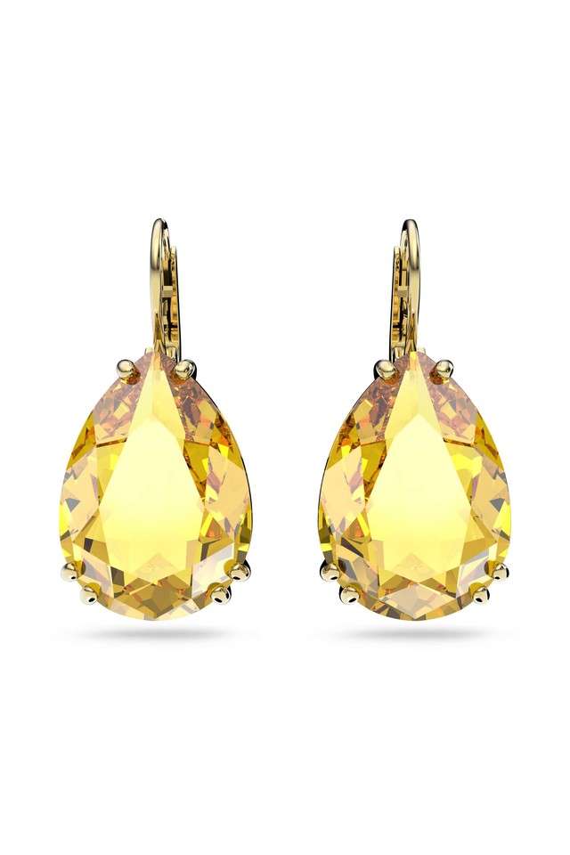 Crystal-Stylish-Womens-Orange-Earrings
