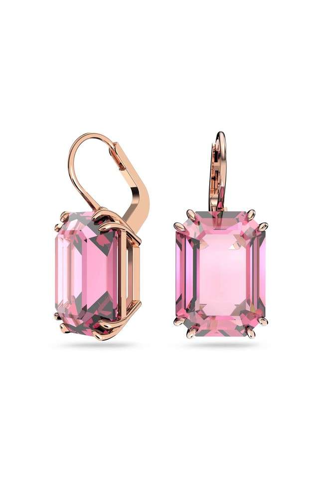 Crystal-Stylish-Womens-Pink-Earrings
