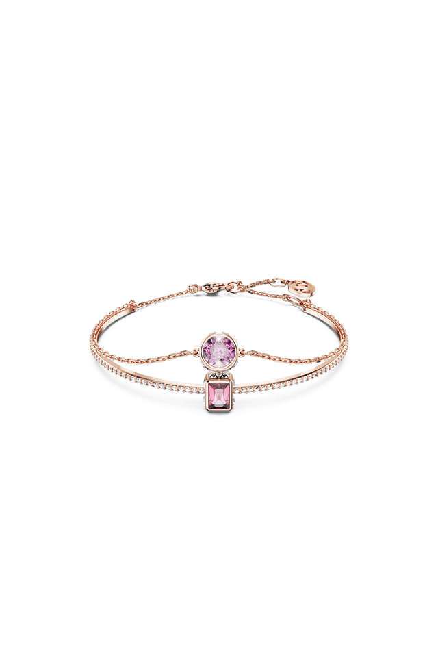 Stilla-Bangle-Mixed-Cuts-Pink-Rose-Gold-Tone-Plated