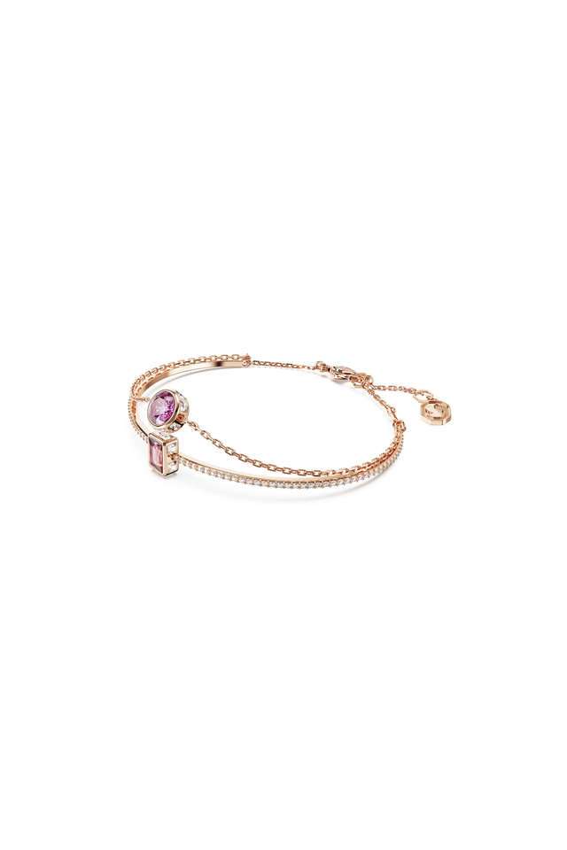 Stilla-Bangle-Mixed-Cuts-Pink-Rose-Gold-Tone-Plated