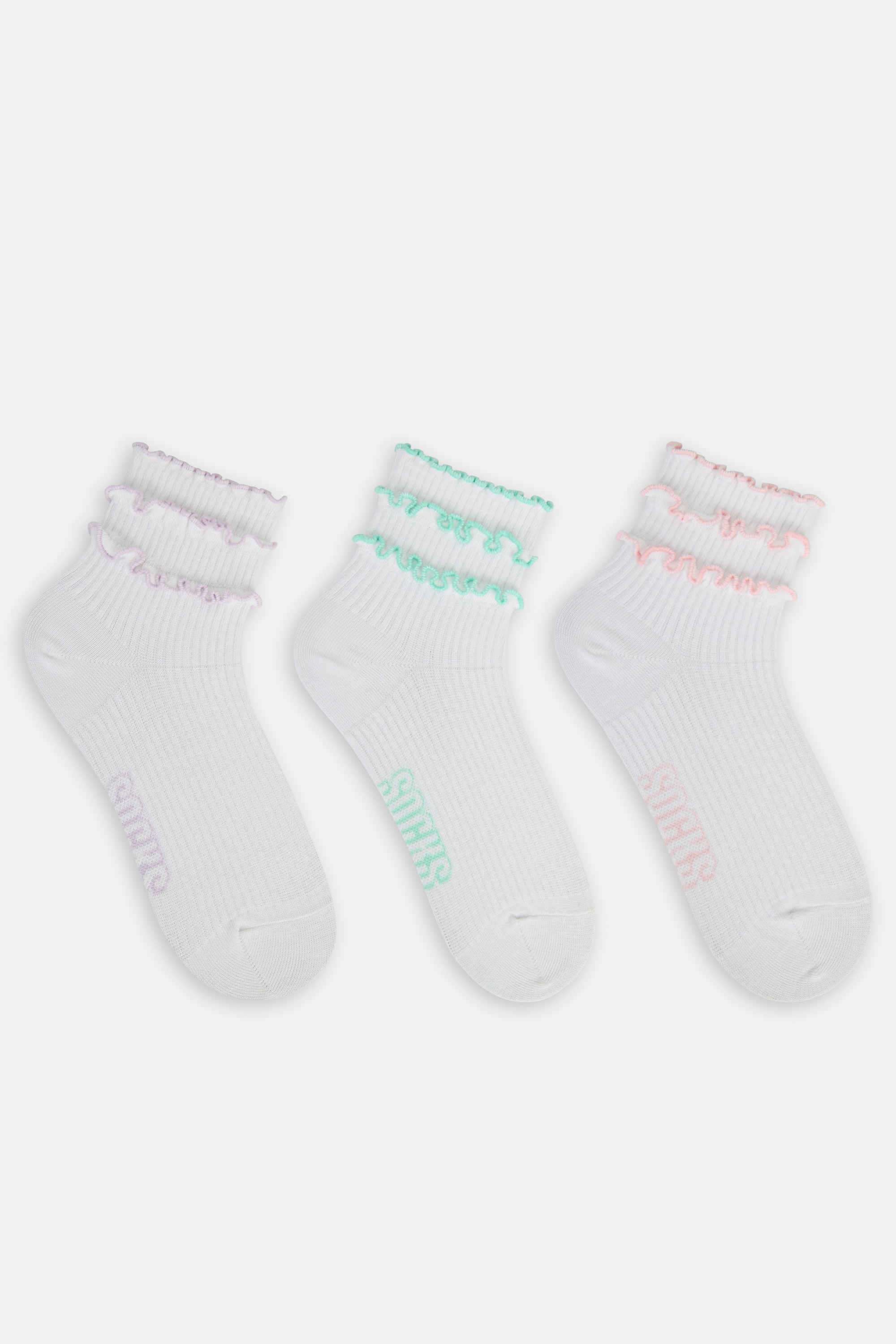 Women-s-Frilled-High-Ankle-Socks