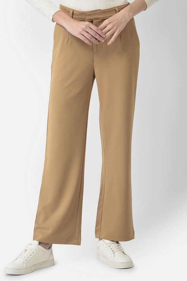 crimsoune club Solid Blended Relaxed Fit Women's Casual Pants-picture-10