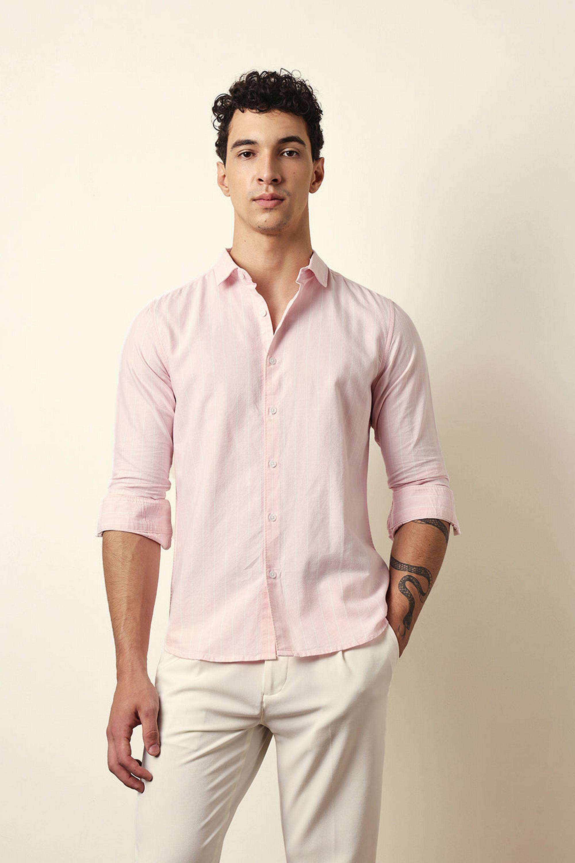Stripes-Cotton-Blend-Slim-Fit-Men-s-Casual-Shirt