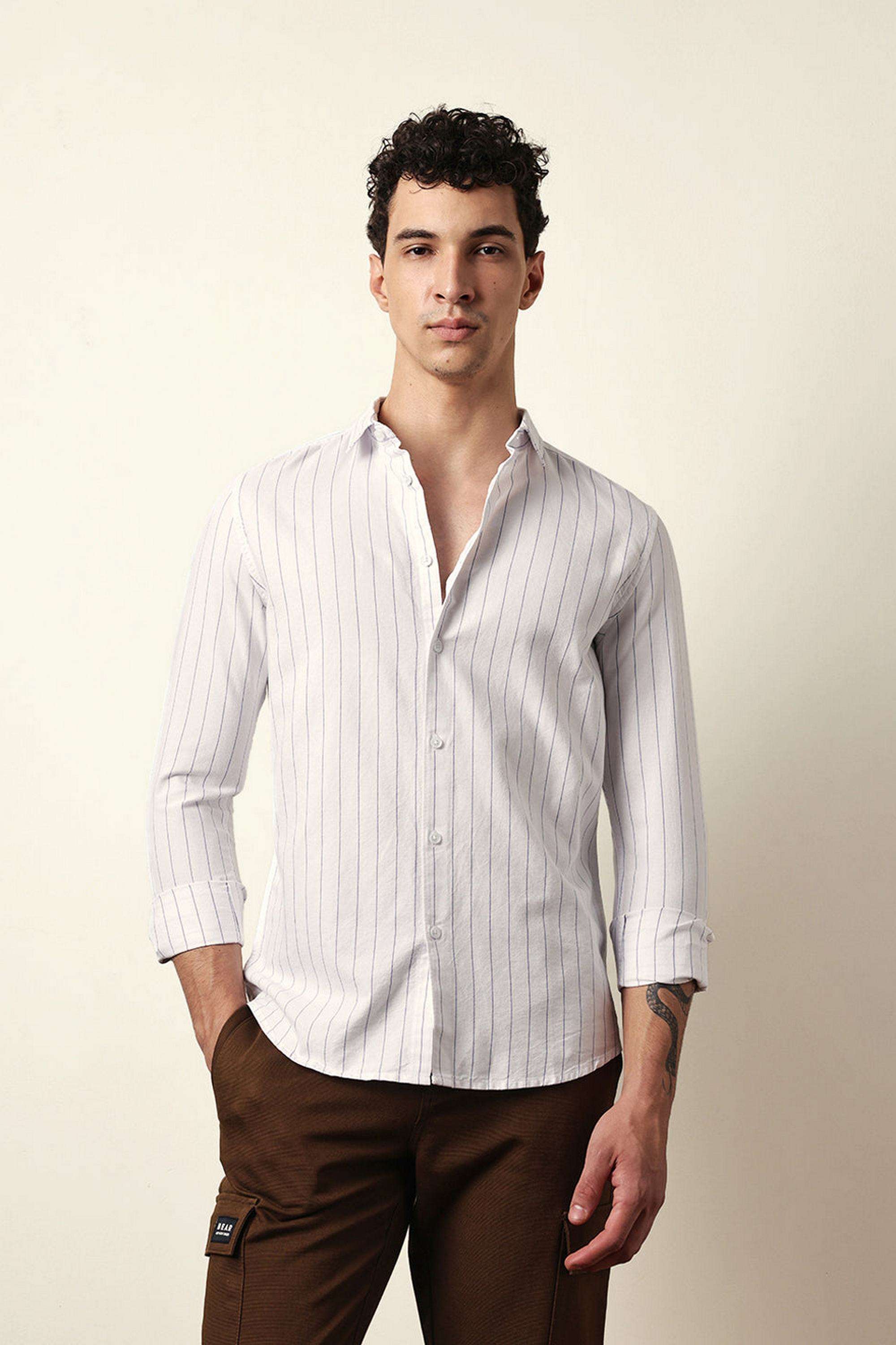 Stripes-Cotton-Blend-Slim-Fit-Men-s-Casual-Shirt