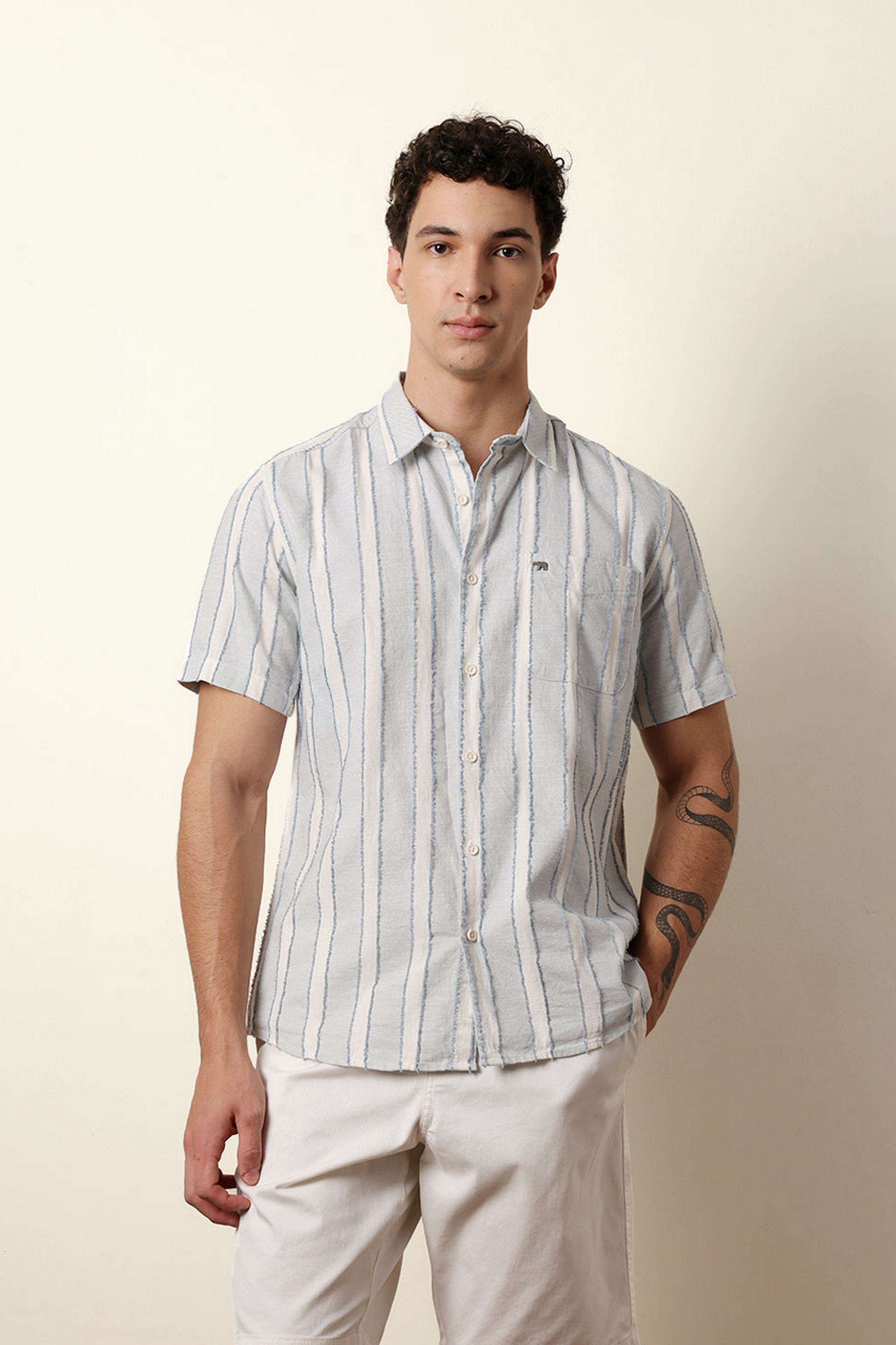 Stripes-Cotton-Blend-Regular-Fit-Men-s-Casual-Shirt
