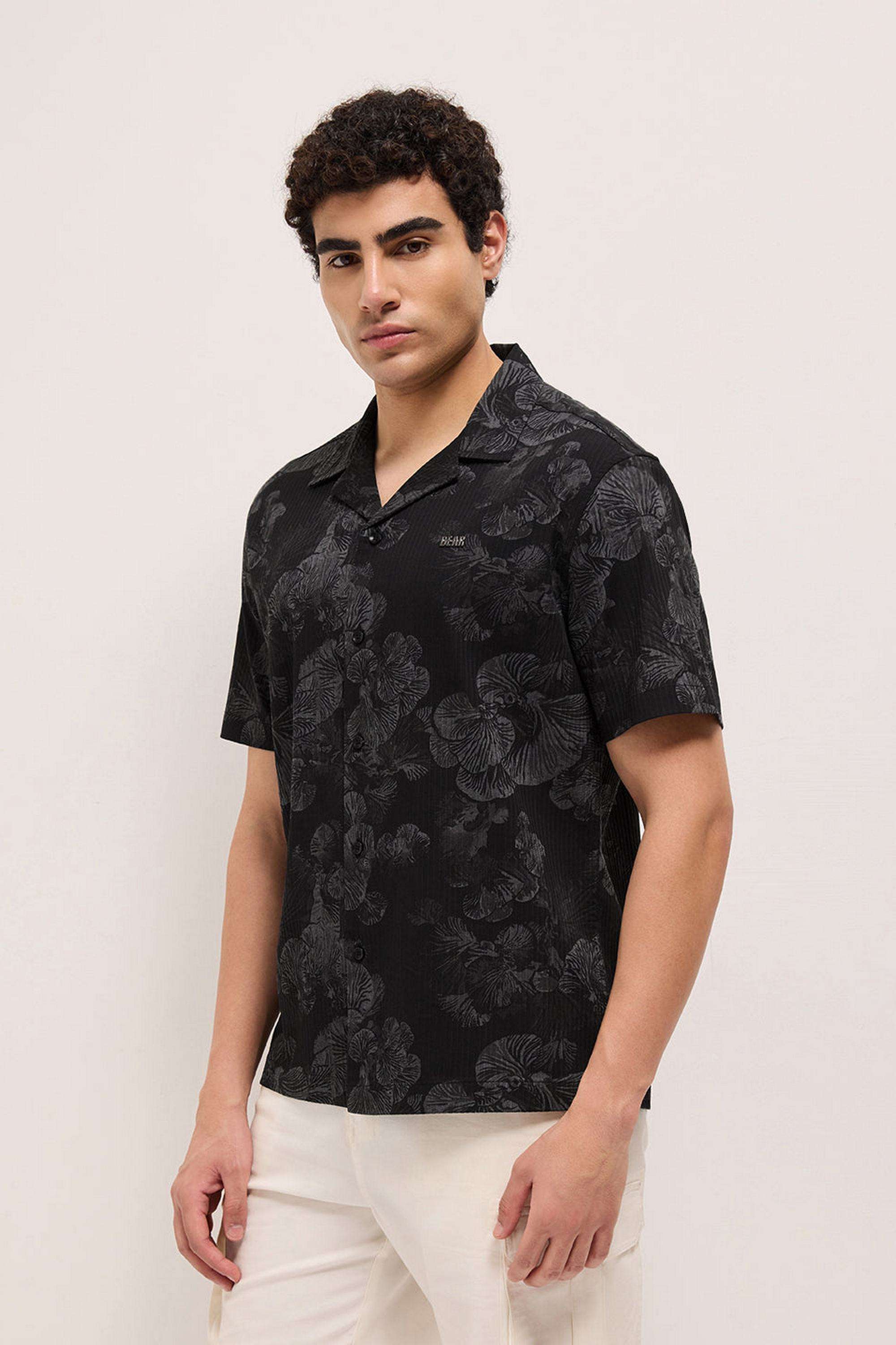 Printed-Blended-Fabric-Relaxed-Fit-Men-s-Casual-Shirt