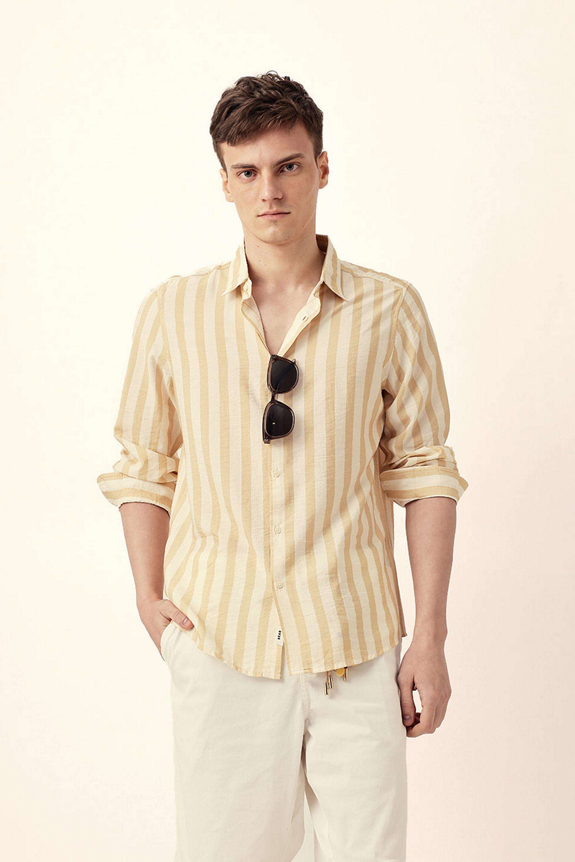 Stripes-Blended-Fabric-Regular-Fit-Men-s-Casual-Shirt