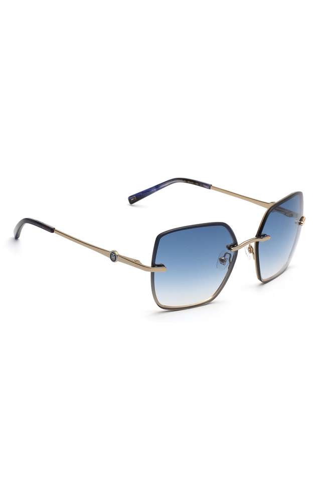 Women-Rimless-Non-Polarized-Round-Sunglasses---2622-C3-GDBLBL-56-S-with-case