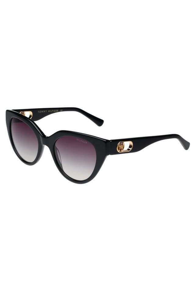 Women-Full-Rim-Non-Polarized-Round-Sunglasses---TH-2663-C1-BKGDGN-52-S-with-case