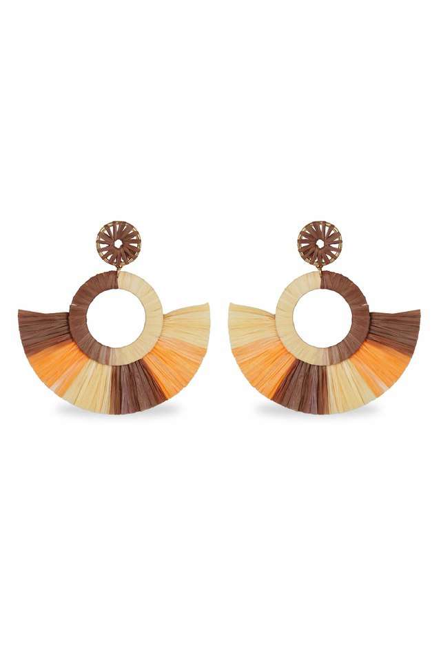 Womens-Multi-Colored-Fabric-Earring