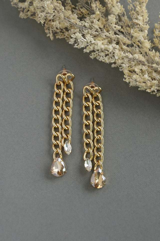 Gold-Plated-Statement-Piece-Drop-Earrings