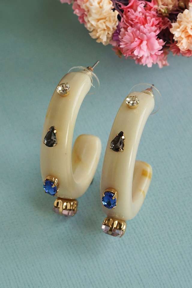 Acrylic-Material-Semi-Hoop-Earrings