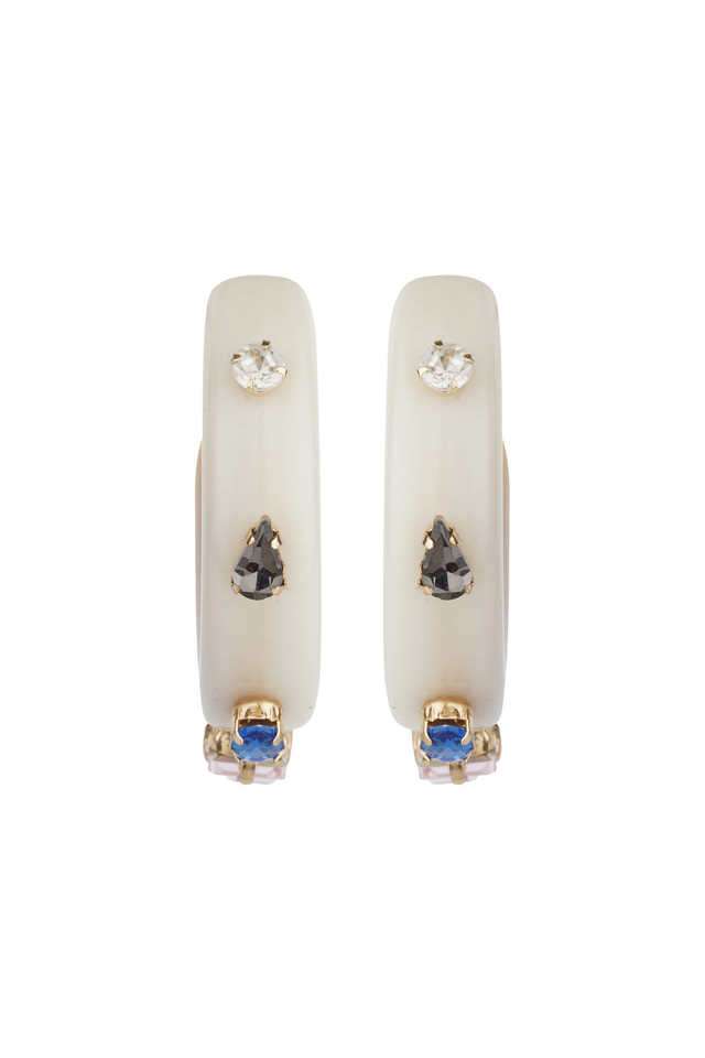 Acrylic-Material-Semi-Hoop-Earrings