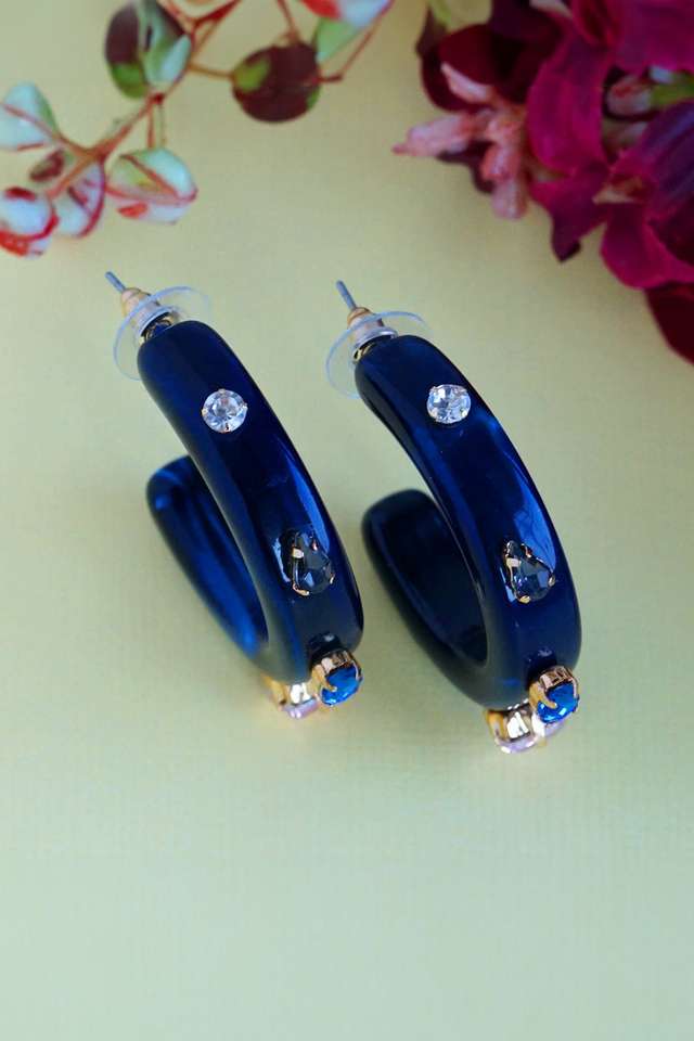 Acrylic-Material-Semi-Hoop-Earrings