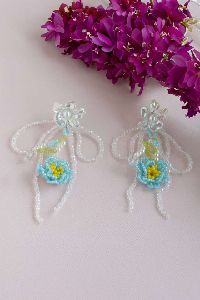 Beautiful-Statement-Beads-And-Pearl-Drop-Earrings