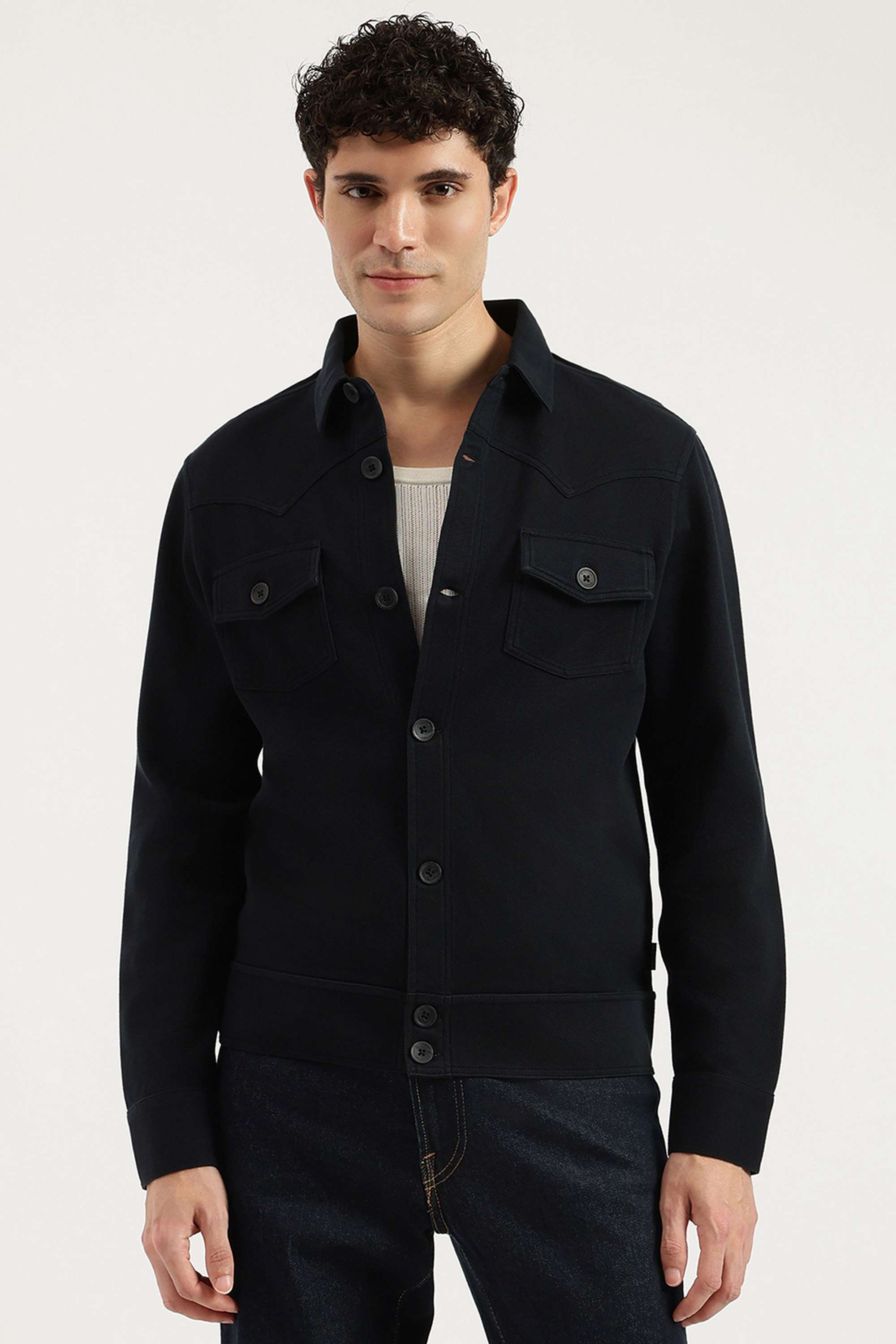 Solid-Cotton-Regular-Fit-Men-s-Jacket