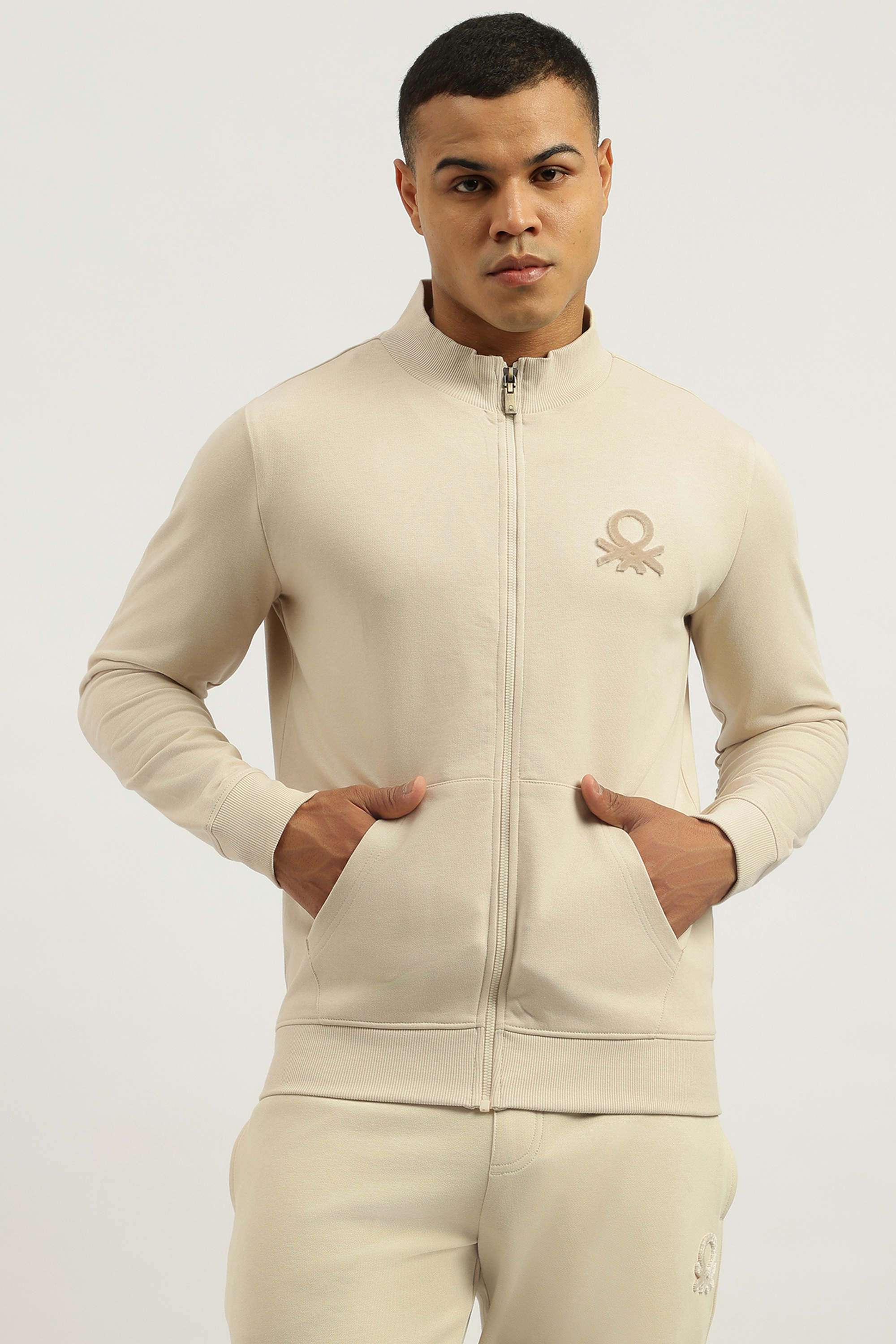 Solid-Cotton-Collared-Men-s-Jacket