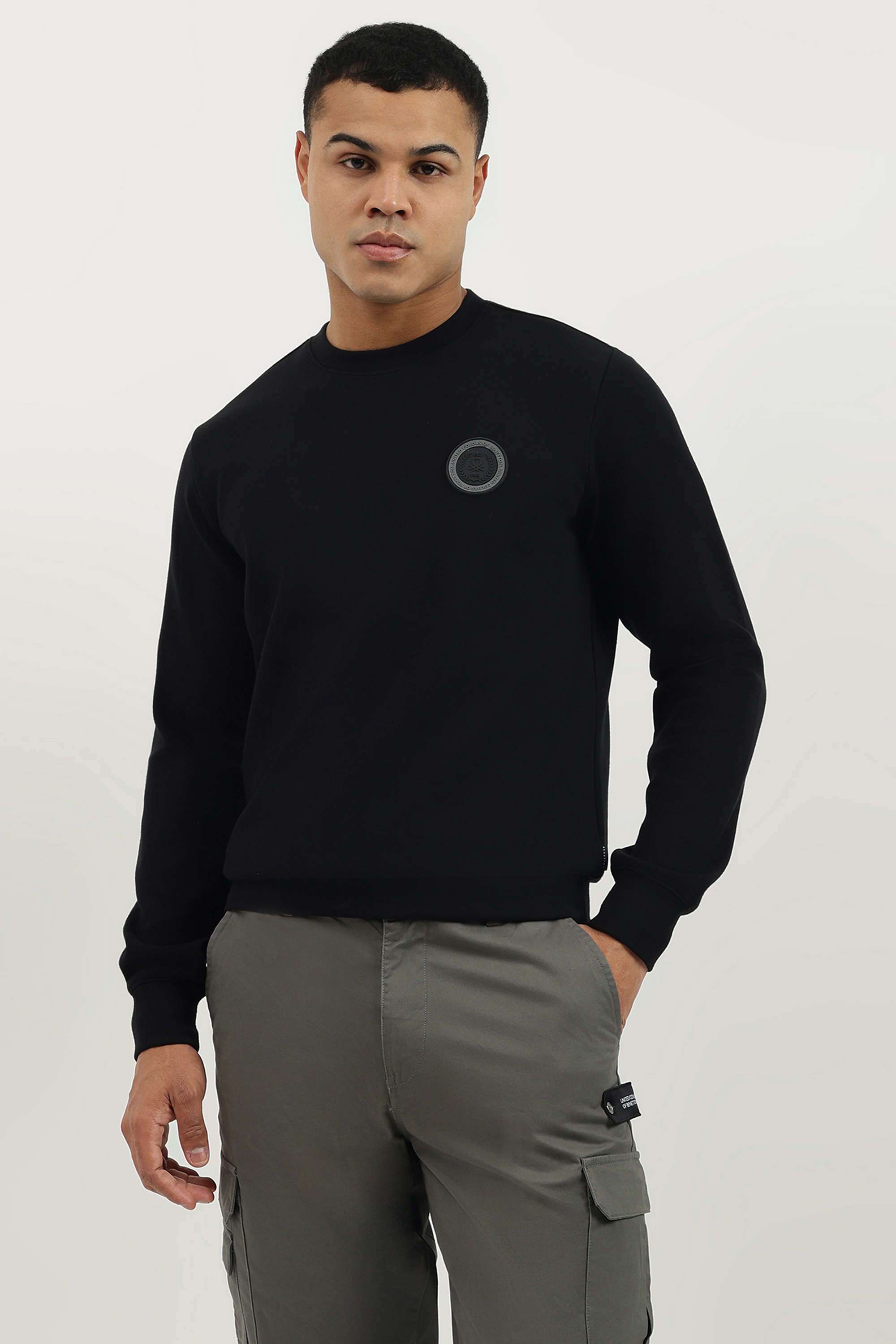 Solid-Round-Neck-Cotton-Men-s-Casual-Wear-Sweatshirt
