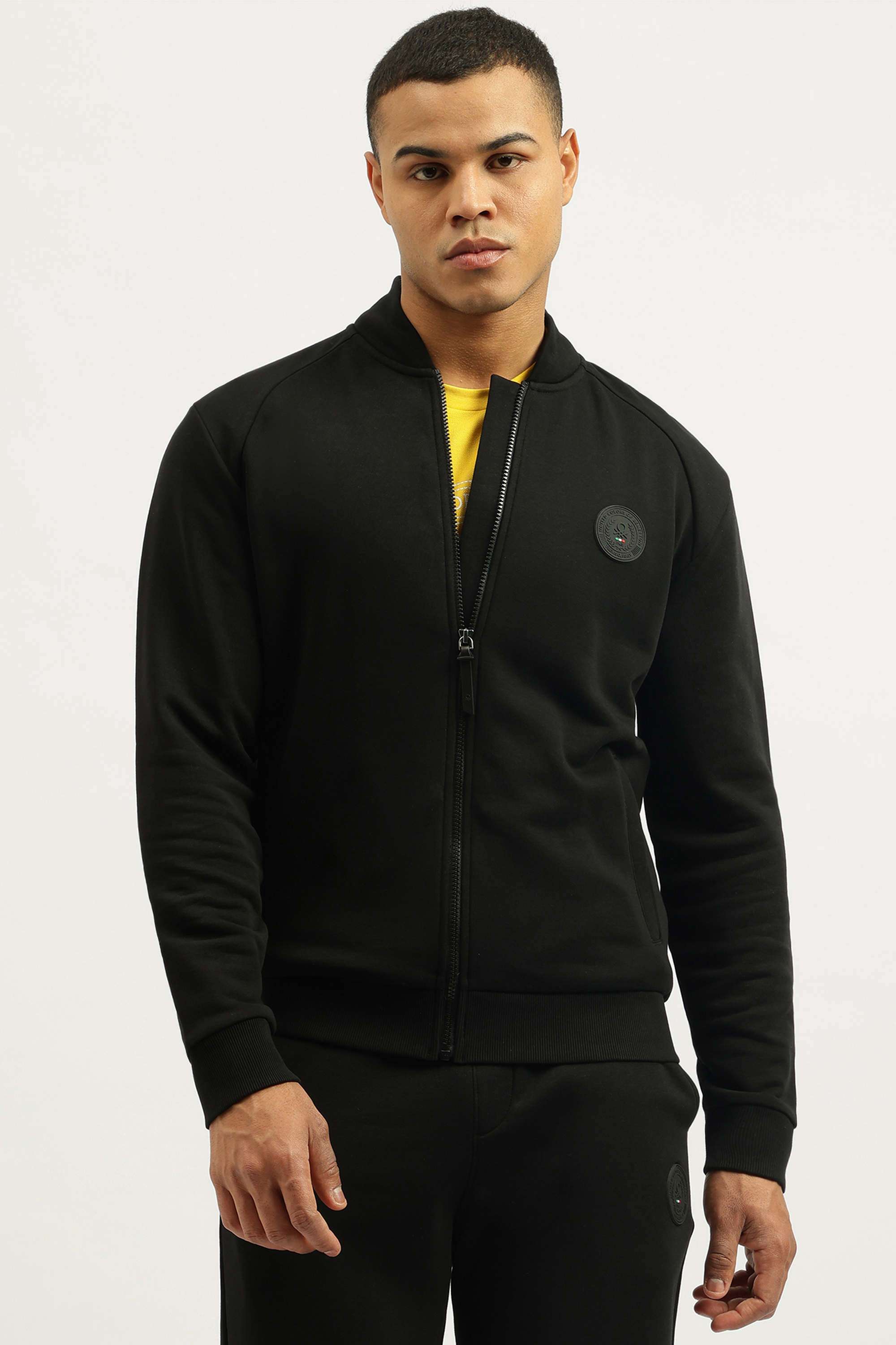 Solid-Cotton-Collared-Men-s-Jacket