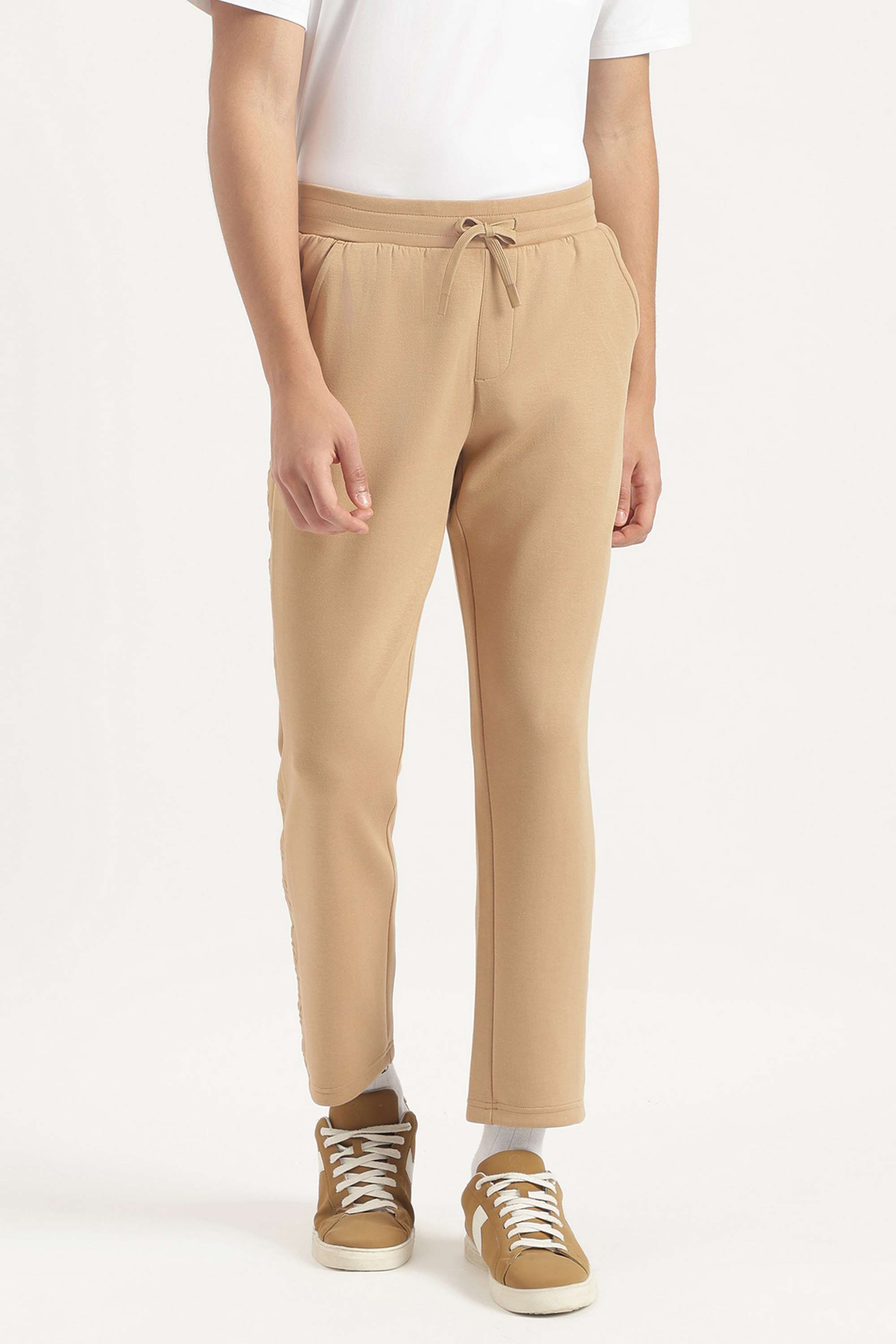 Solid-Polyester-Blend-Regular-Fit-Men-s-Track-Pants