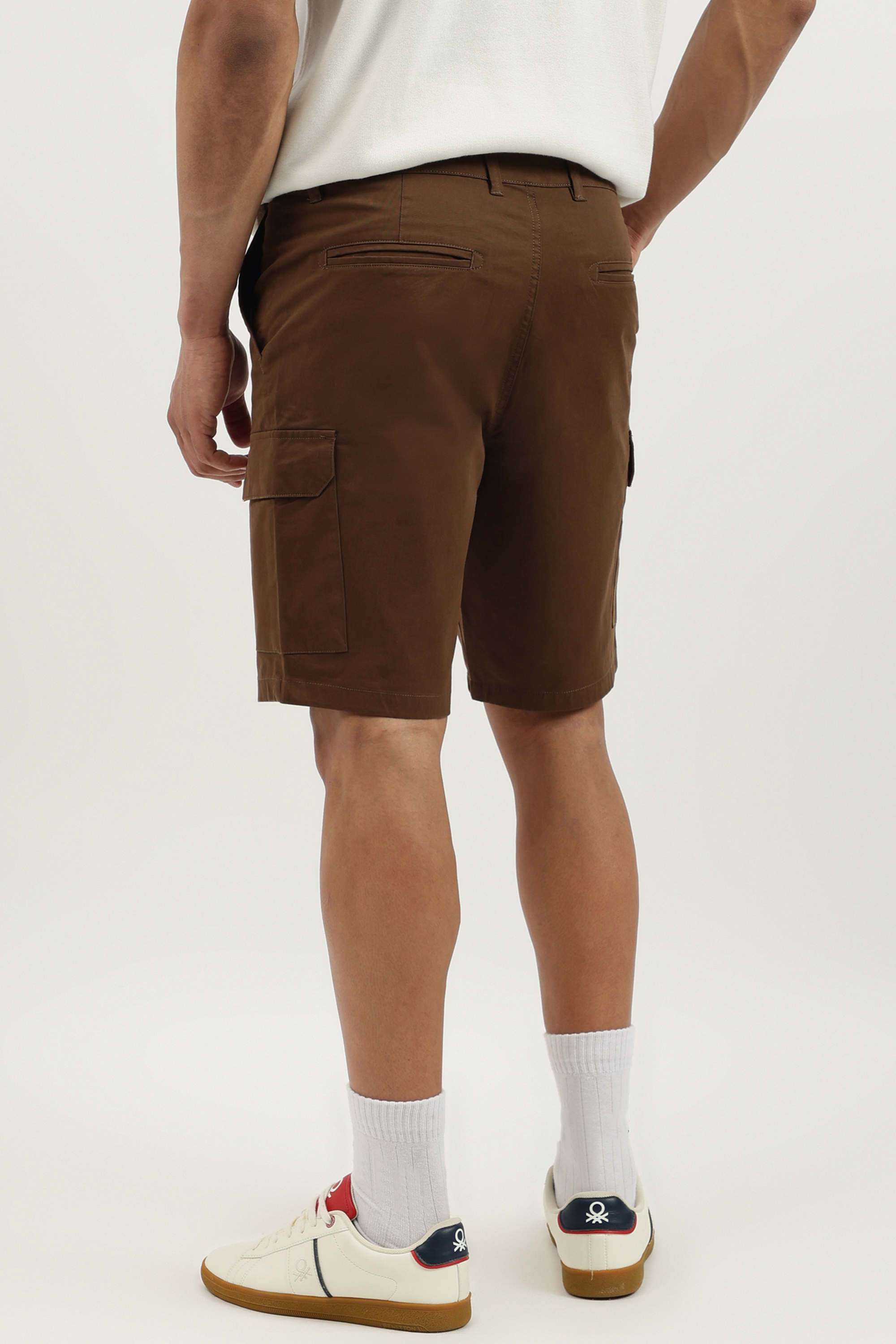 Solid-Relaxed-Fit-Cotton-Men-s-Casual-Wear-Shorts
