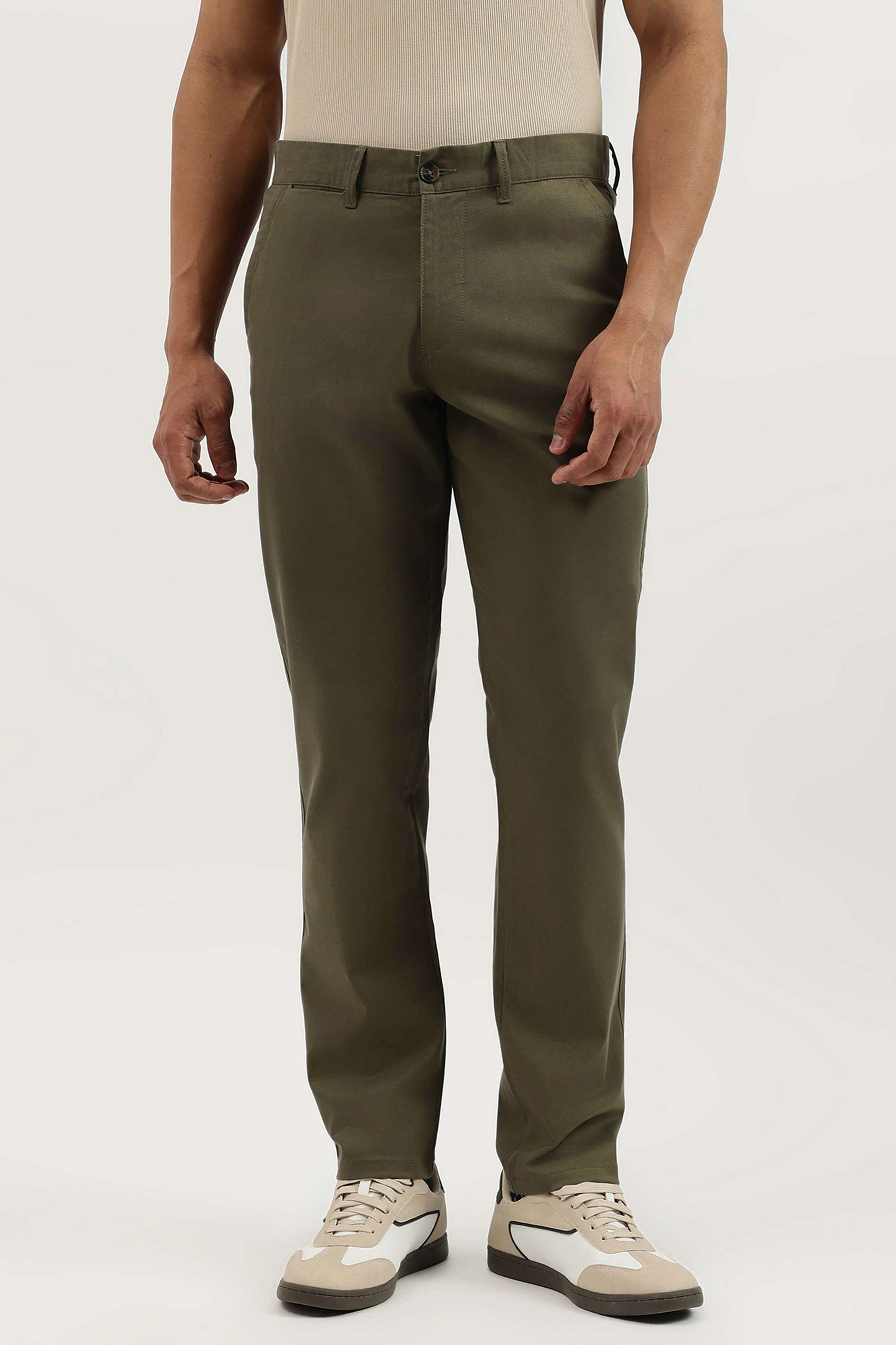 Solid-Relaxed-Fit-Cotton-Men-s-Casual-Wear-Trousers