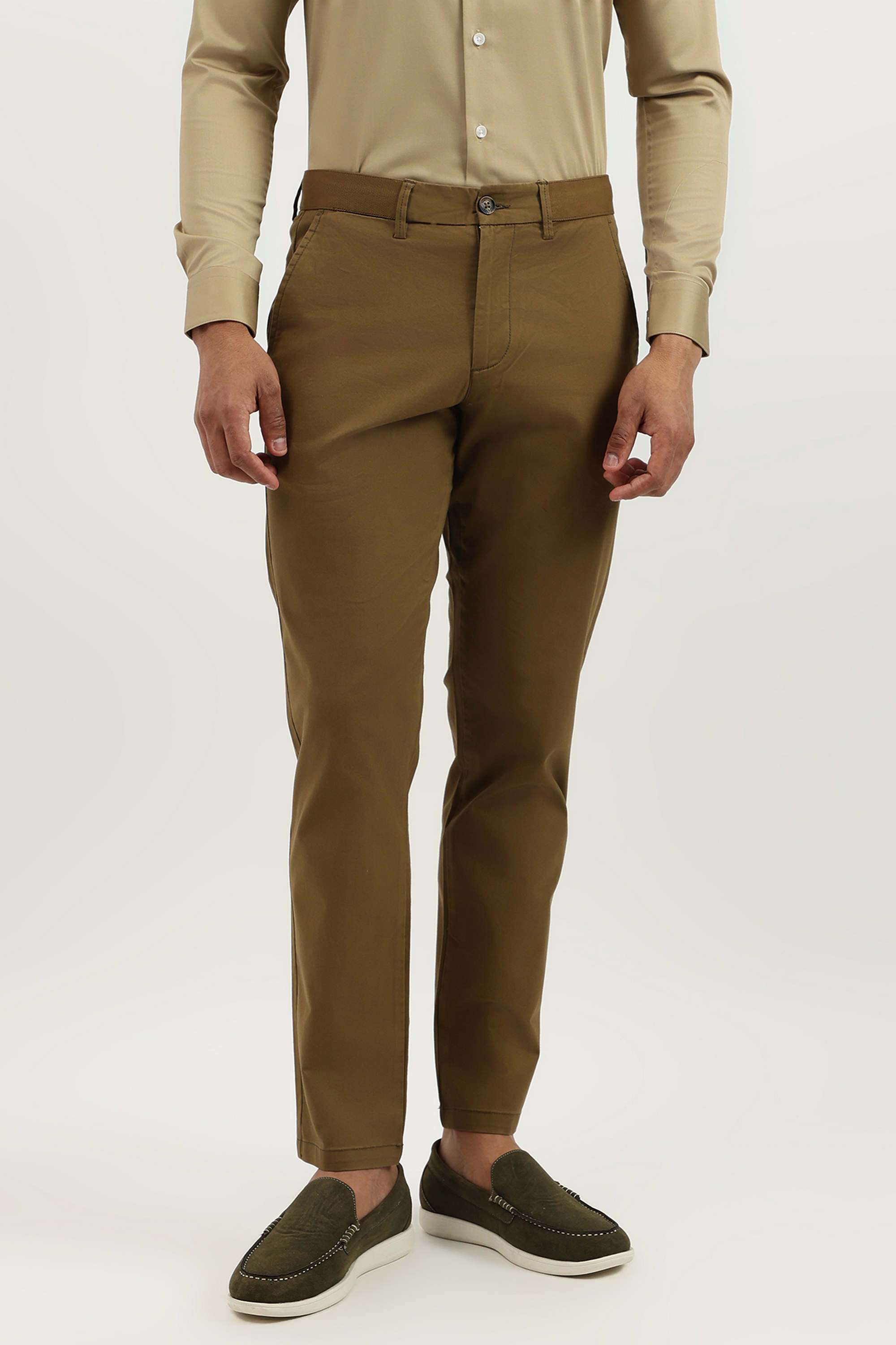 Solid-Relaxed-Fit-Cotton-Men-s-Casual-Wear-Trousers