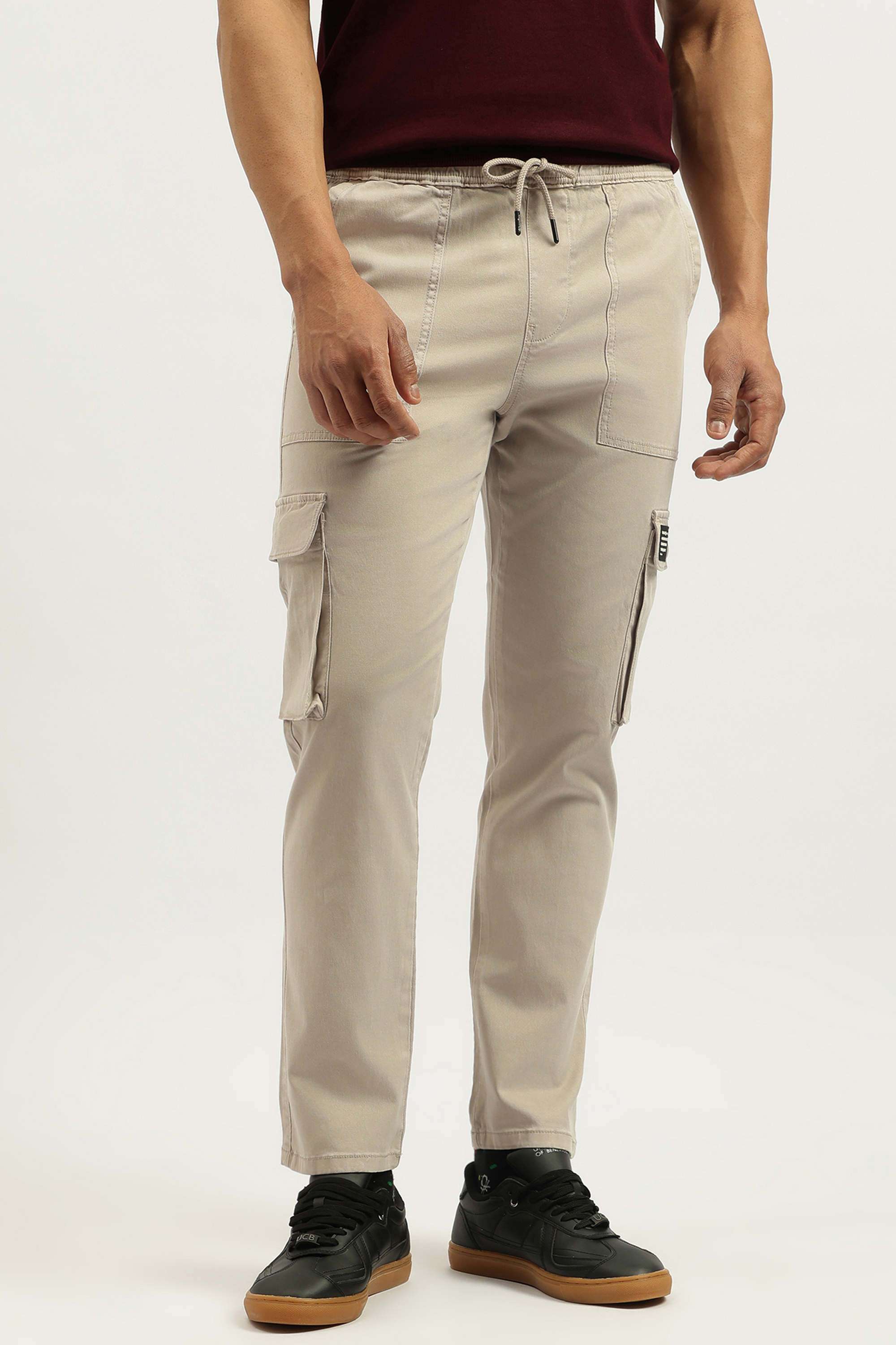 Solid-Relaxed-Fit-Cotton-Men-s-Casual-Wear-Trousers