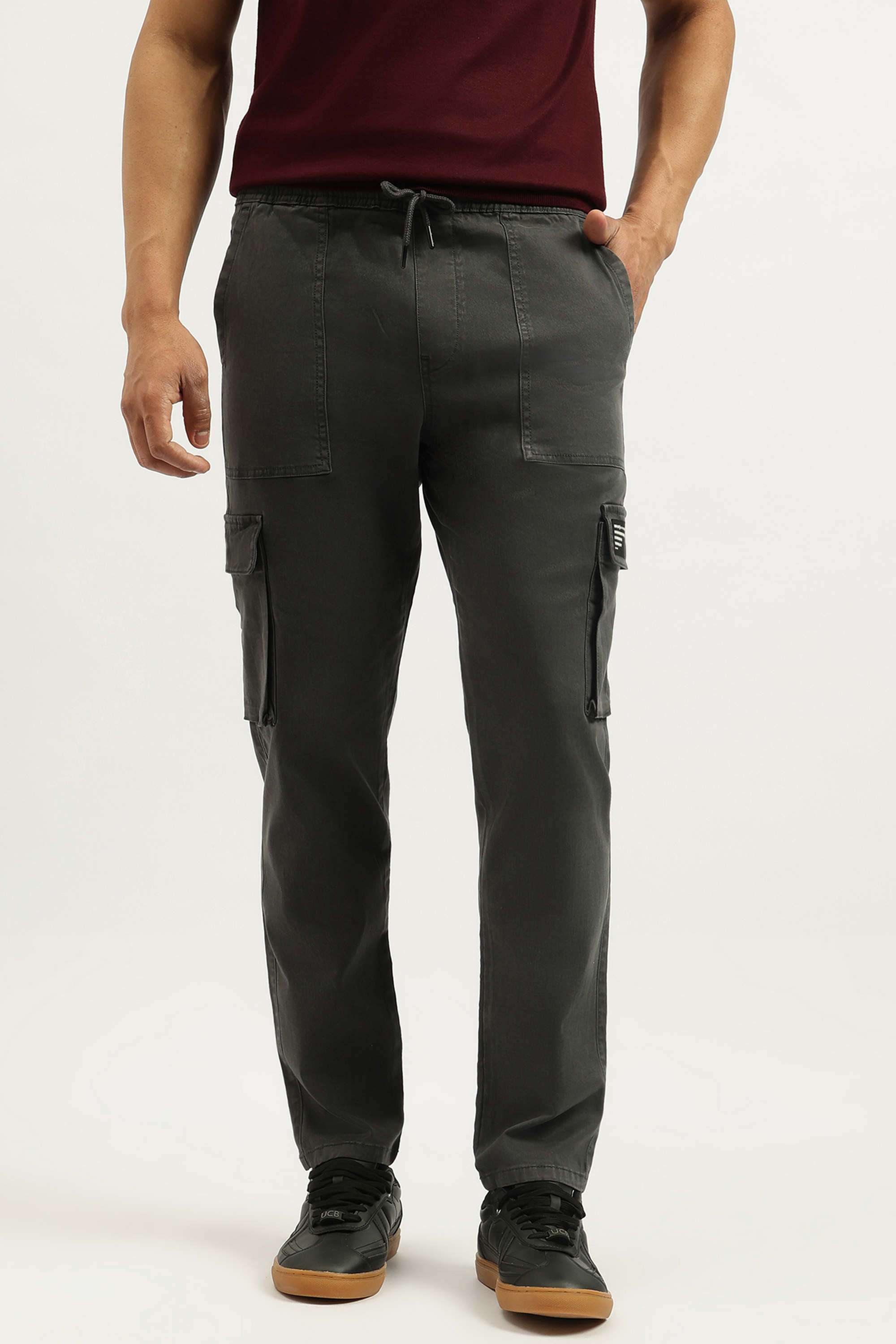 Solid-Relaxed-Fit-Cotton-Men-s-Casual-Wear-Trousers