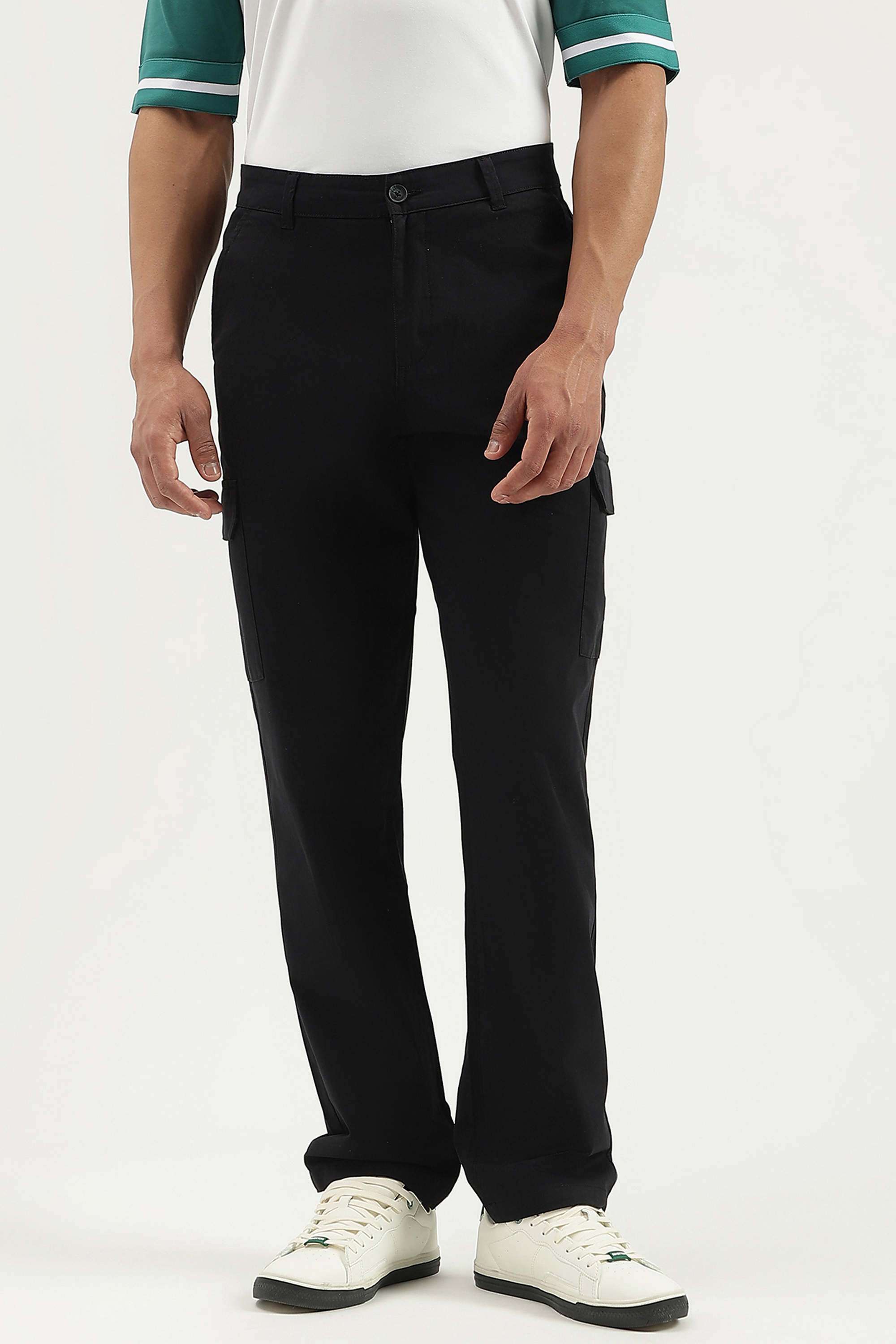 Solid-Straight-Fit-Cotton-Men-s-Casual-Wear-Trousers