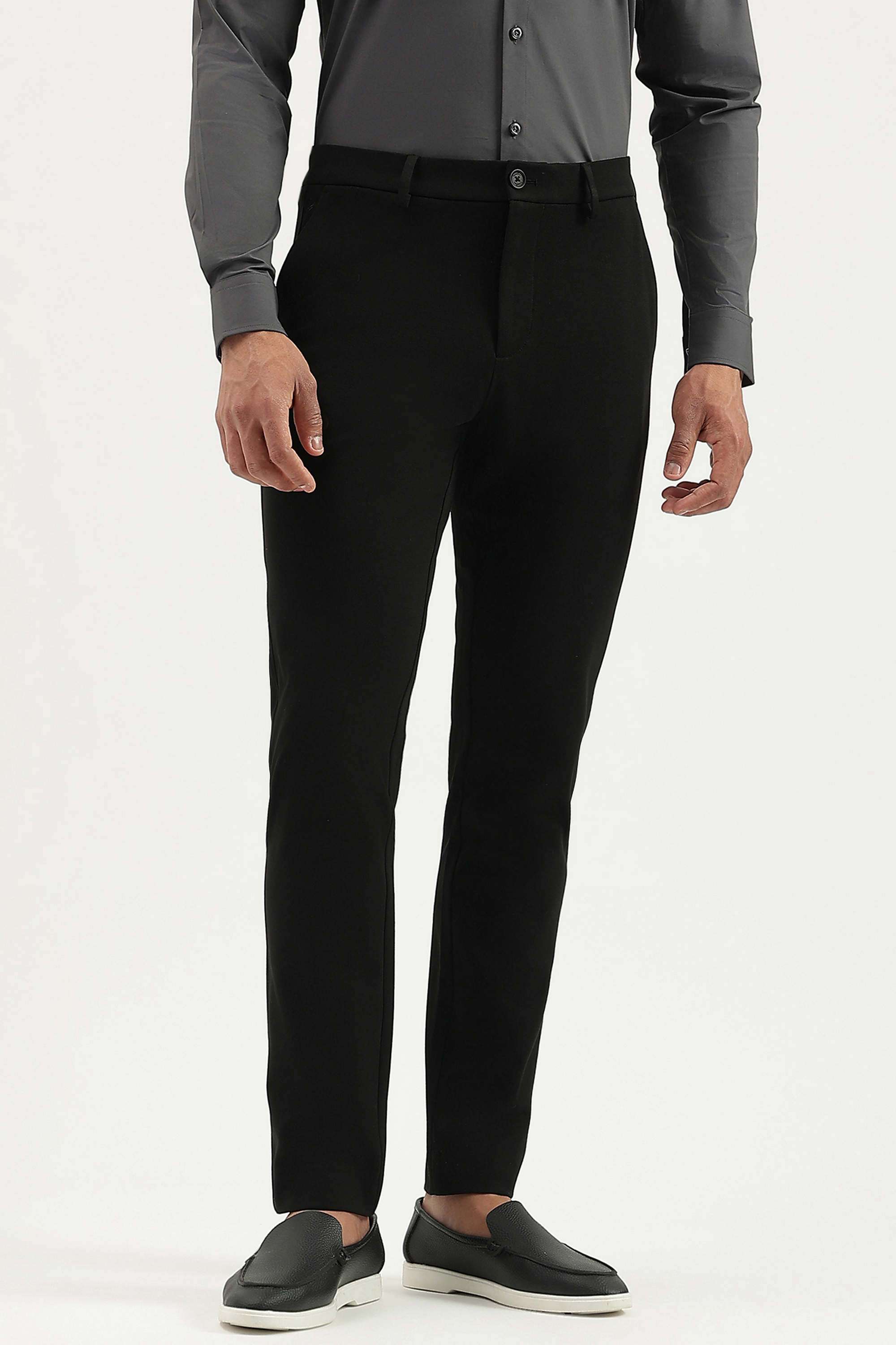 Solid-Relaxed-Fit-Polyester-Men-s-Casual-Wear-Trousers