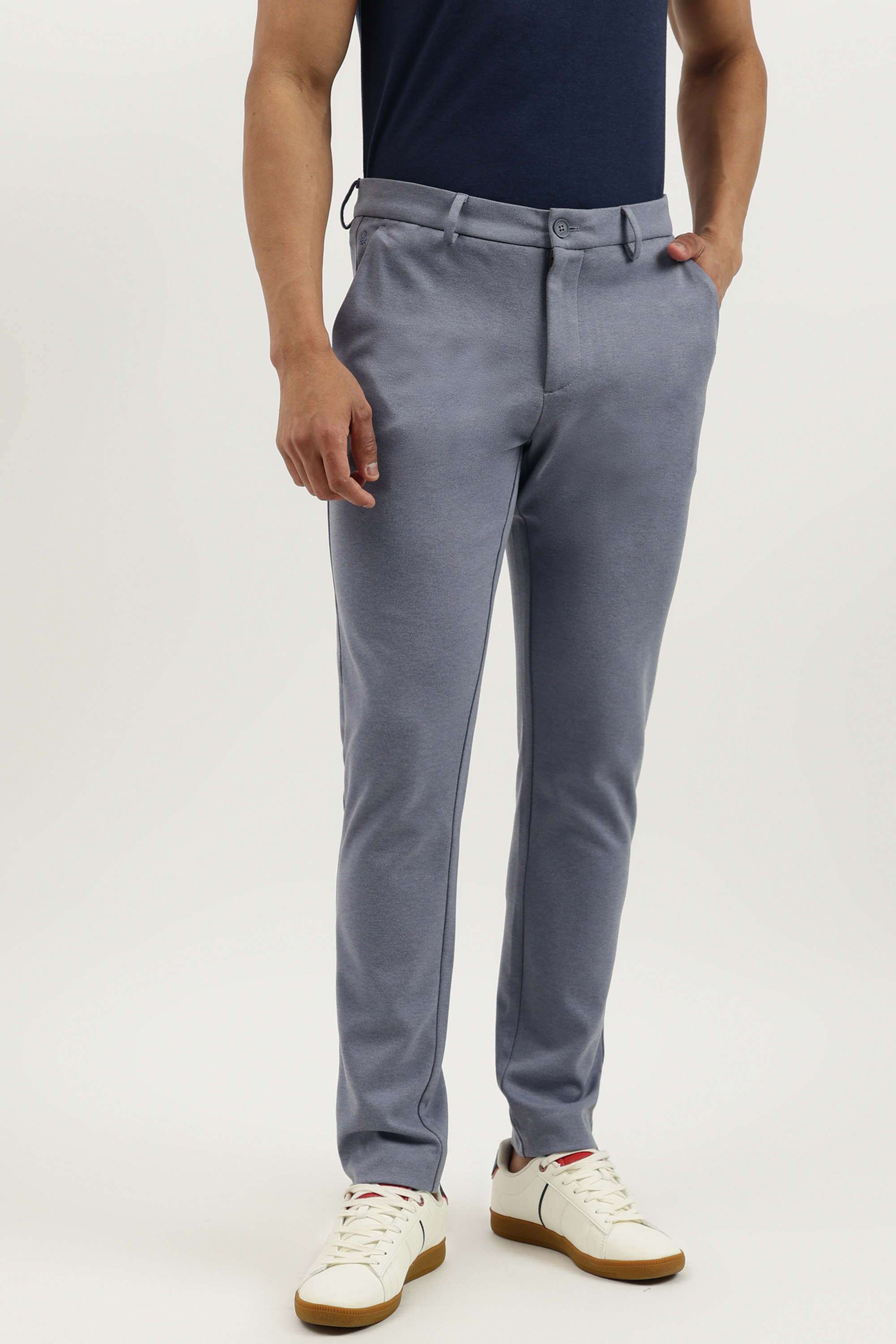 Solid-Relaxed-Fit-Polyester-Men-s-Casual-Wear-Trousers