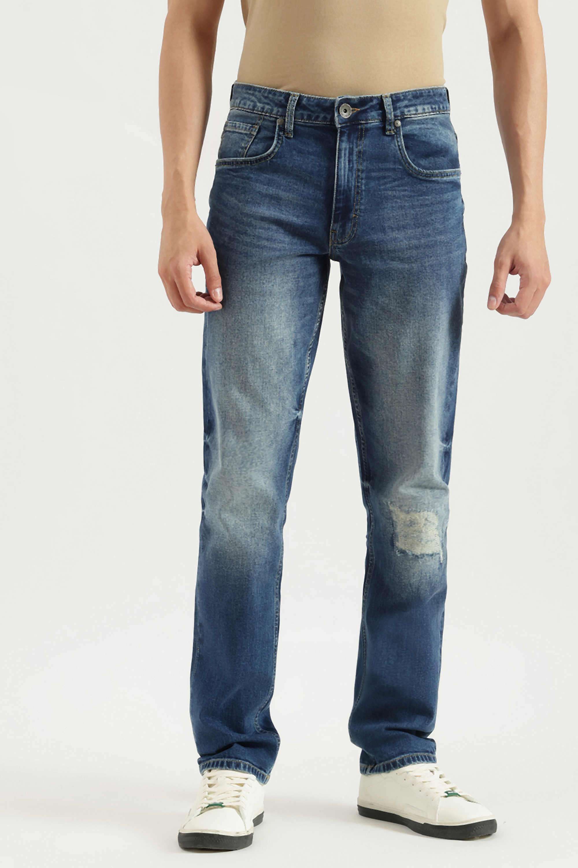 Solid-Cotton-Straight-Fit-Men-s-Jeans