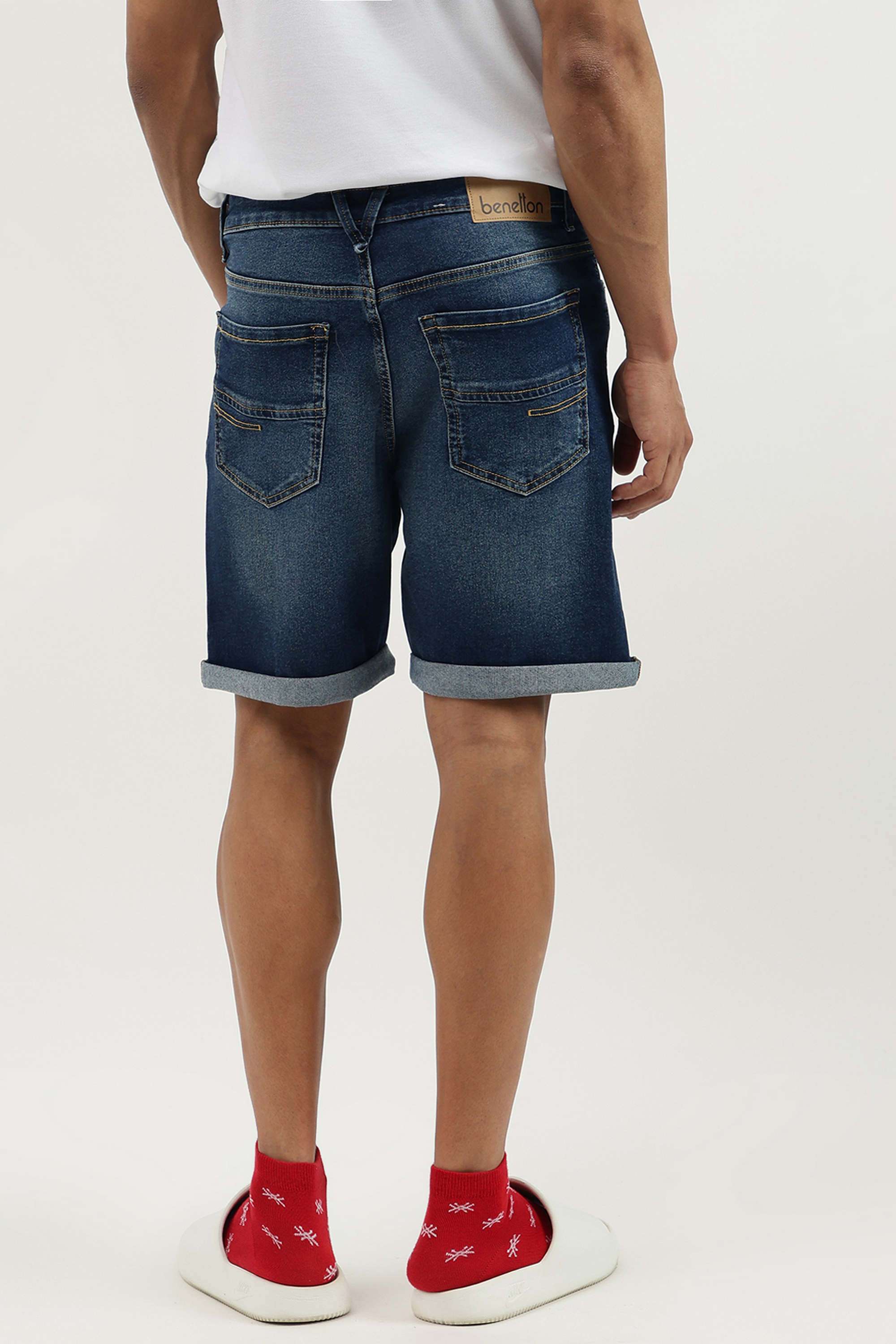 Solid-Relaxed-Fit-Cotton-Men-s-Casual-Wear-Shorts
