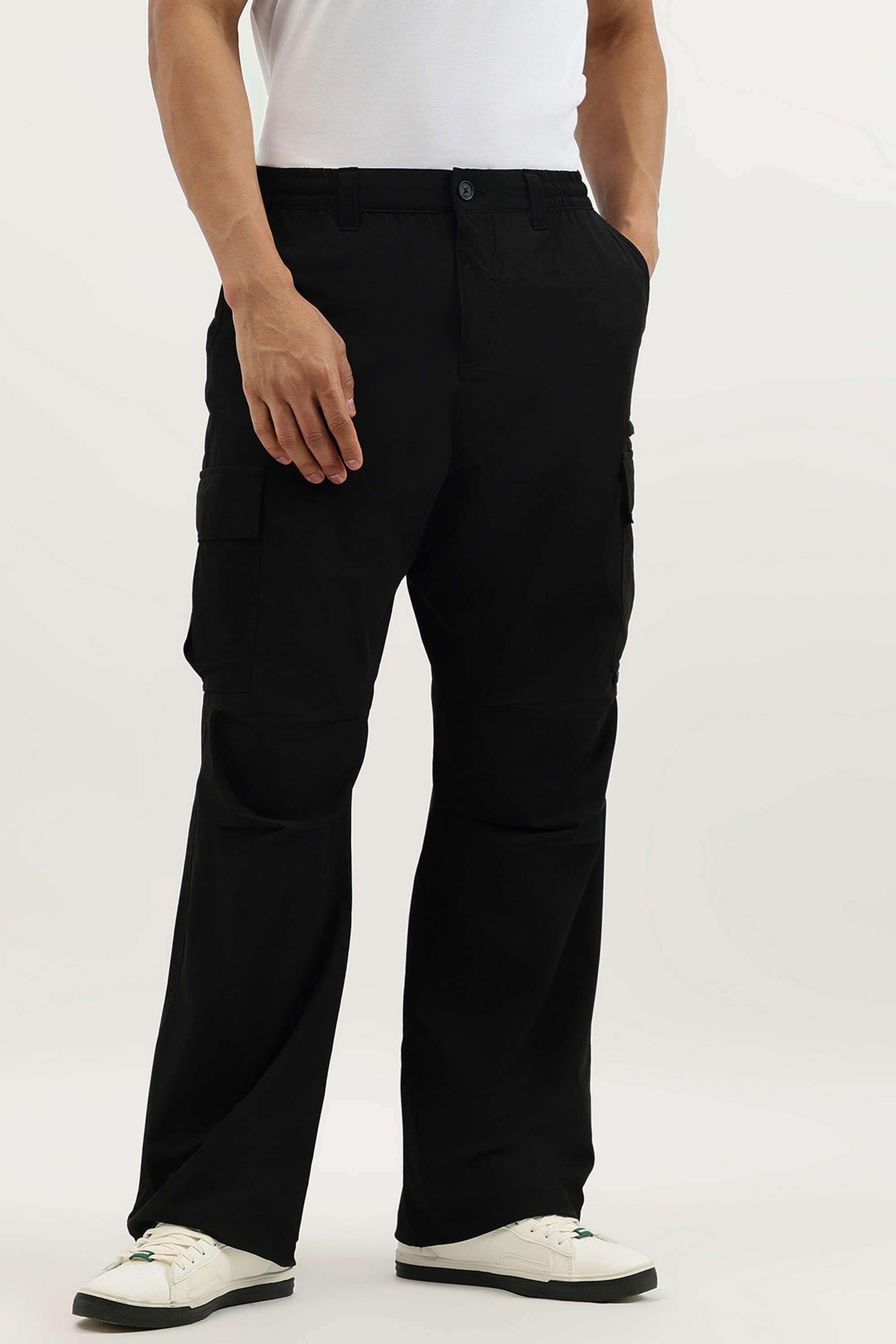 Solid-Regular-Fit-Nylon-Men-s-Casual-Wear-Trousers