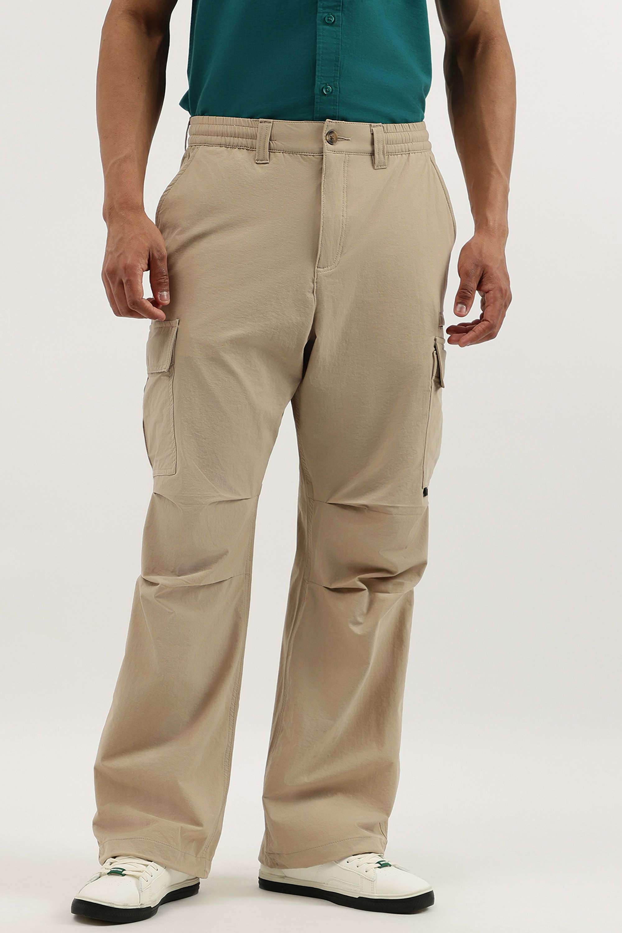 Solid-Regular-Fit-Nylon-Men-s-Casual-Wear-Trousers