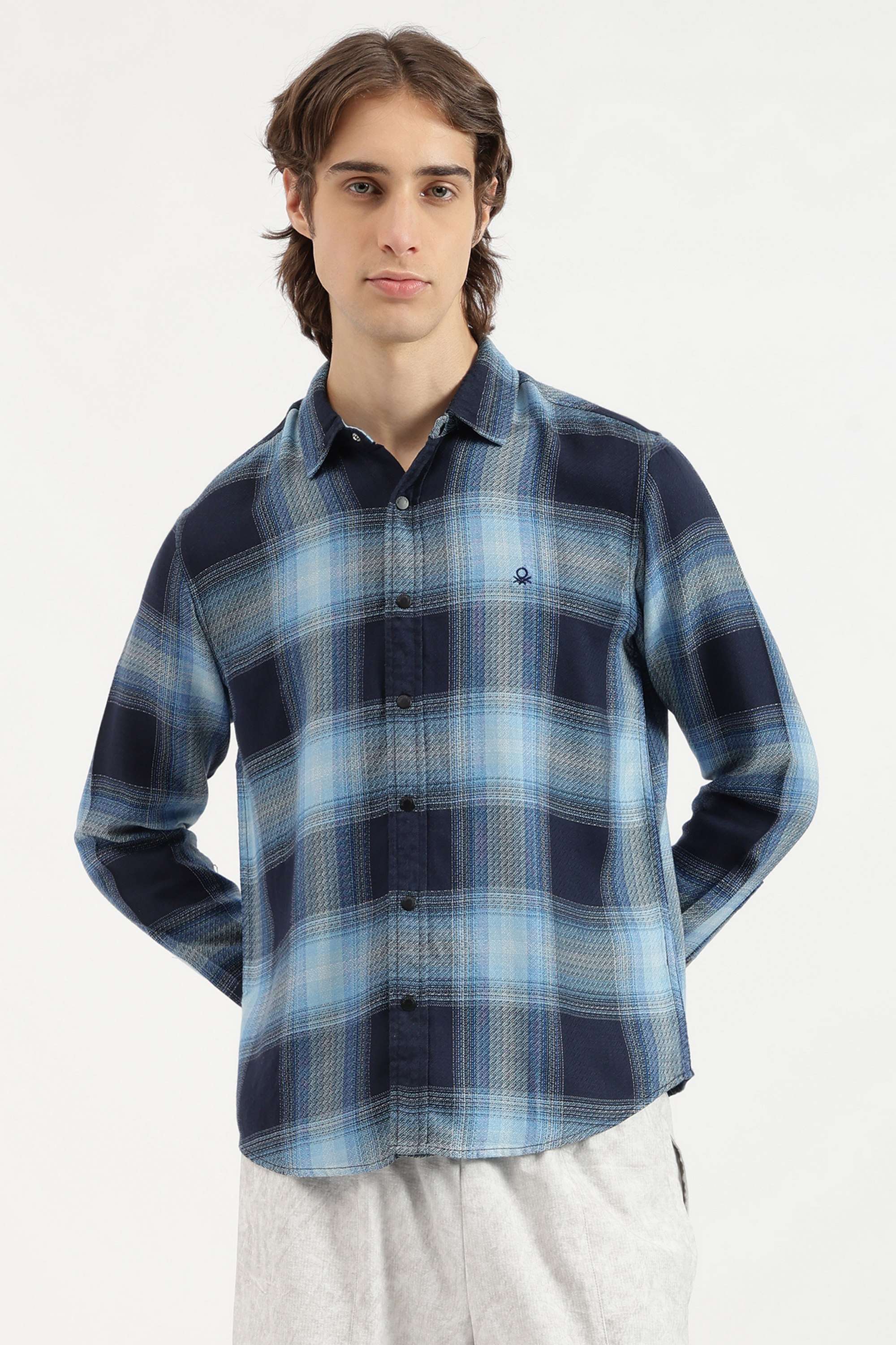 Checks-Tencel-Regular-Fit-Men-s-Casual-Shirt