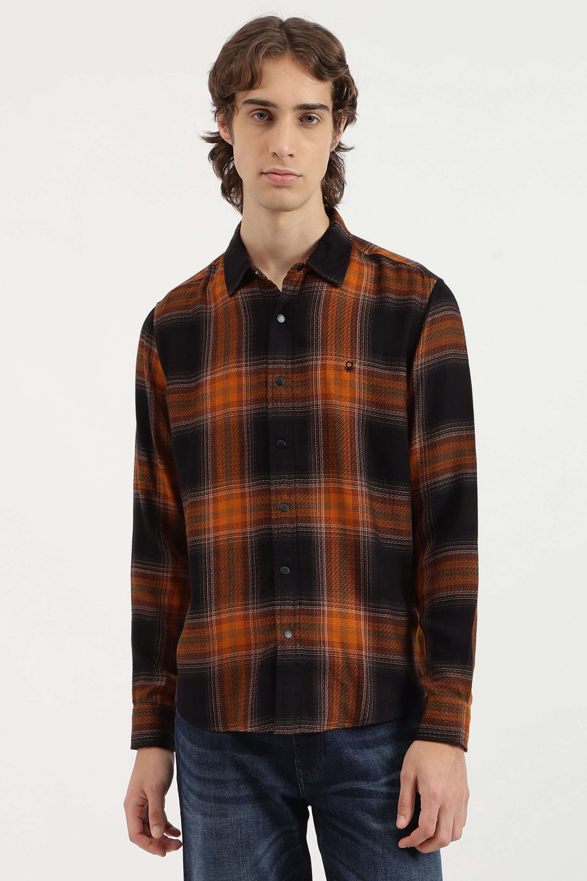 Checks-Tencel-Regular-Fit-Men-s-Casual-Shirt