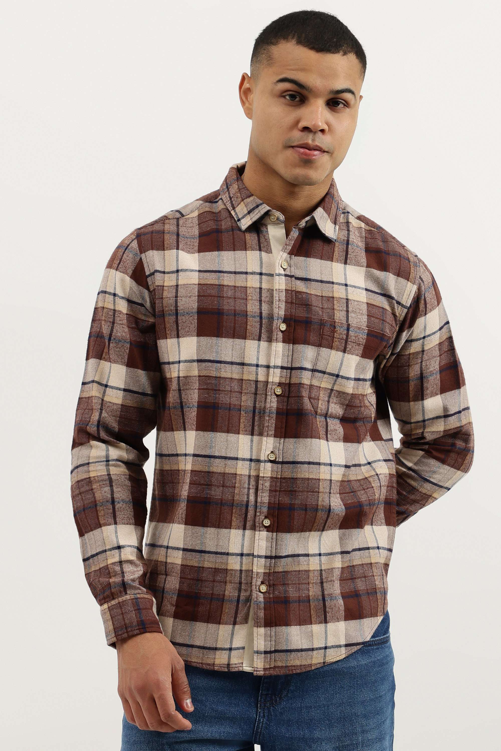 Checks-Cotton-Regular-Fit-Men-s-Casual-Shirt