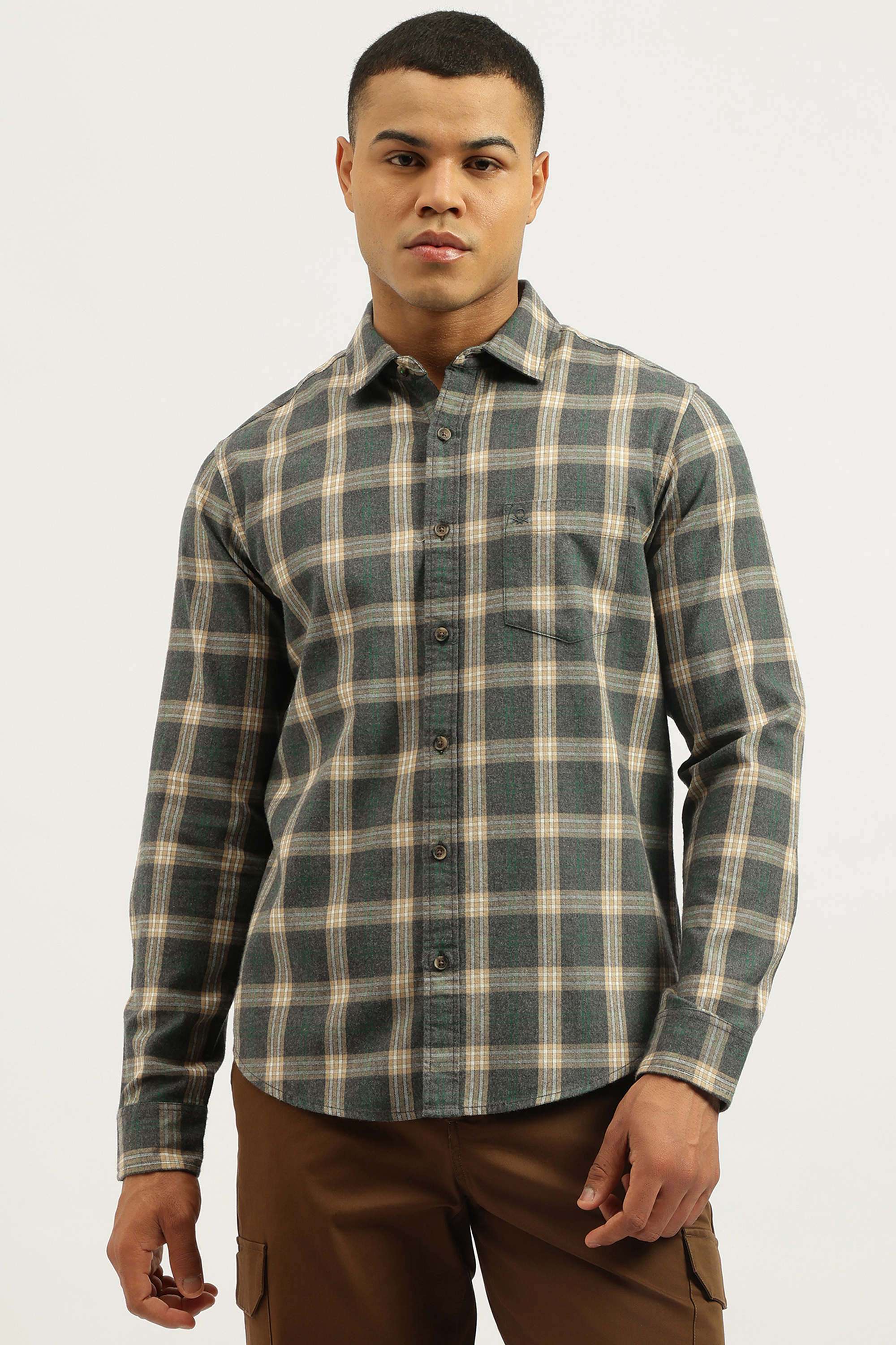 Checks-Cotton-Men-s-Casual-Wear-Shirt