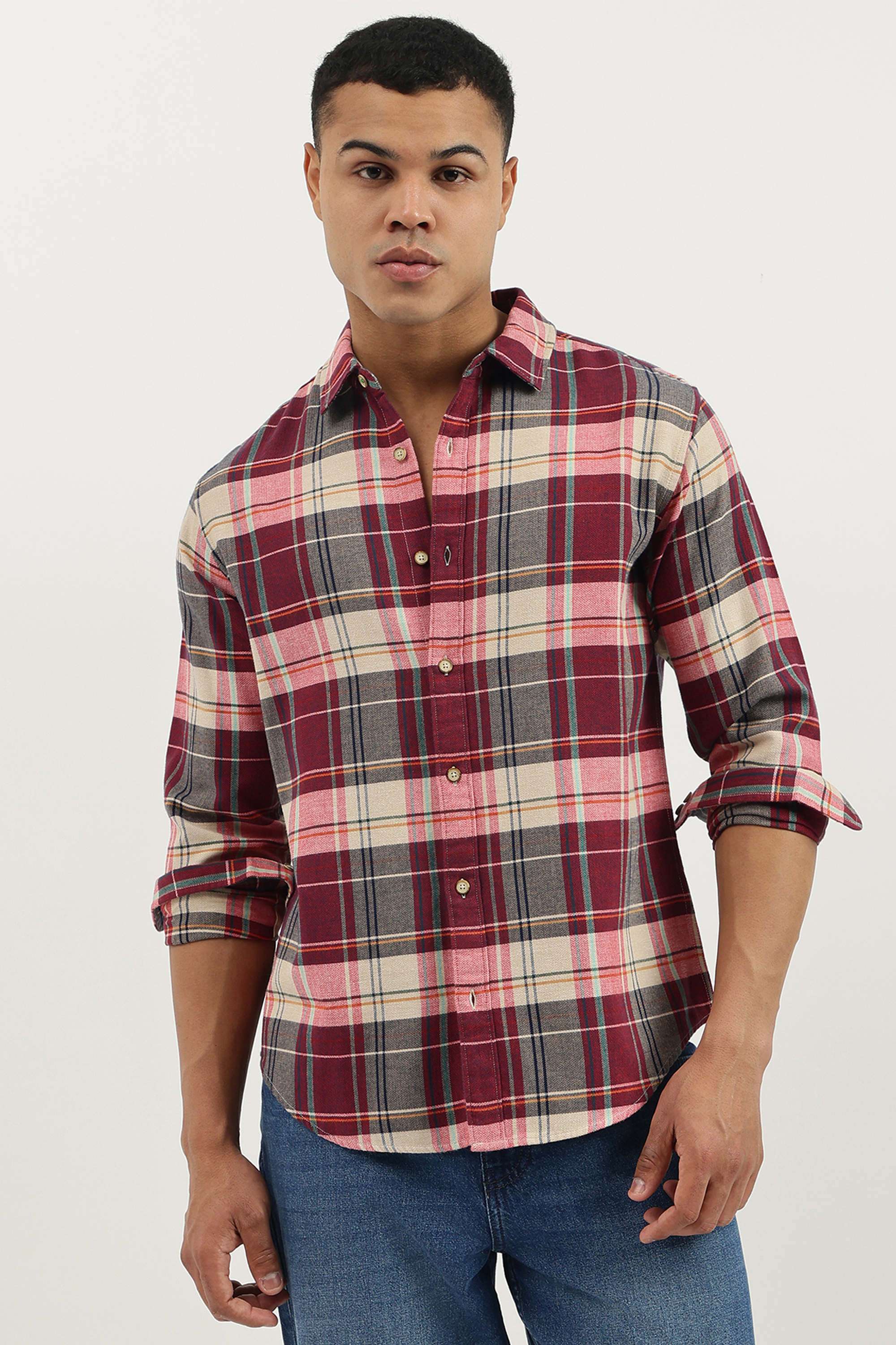 Checks-Cotton-Men-s-Casual-Wear-Shirt