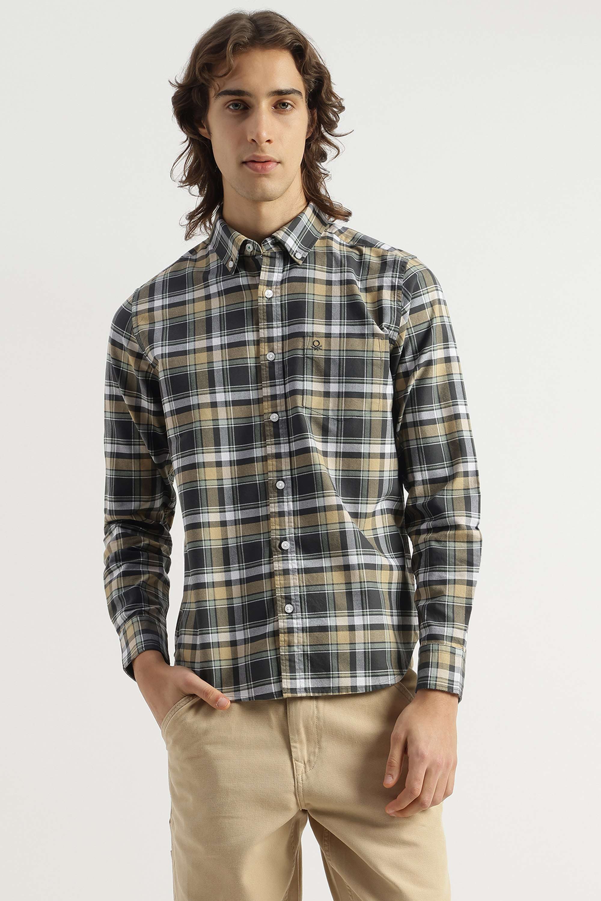 Checks-Cotton-Regular-Fit-Men-s-Casual-Shirt
