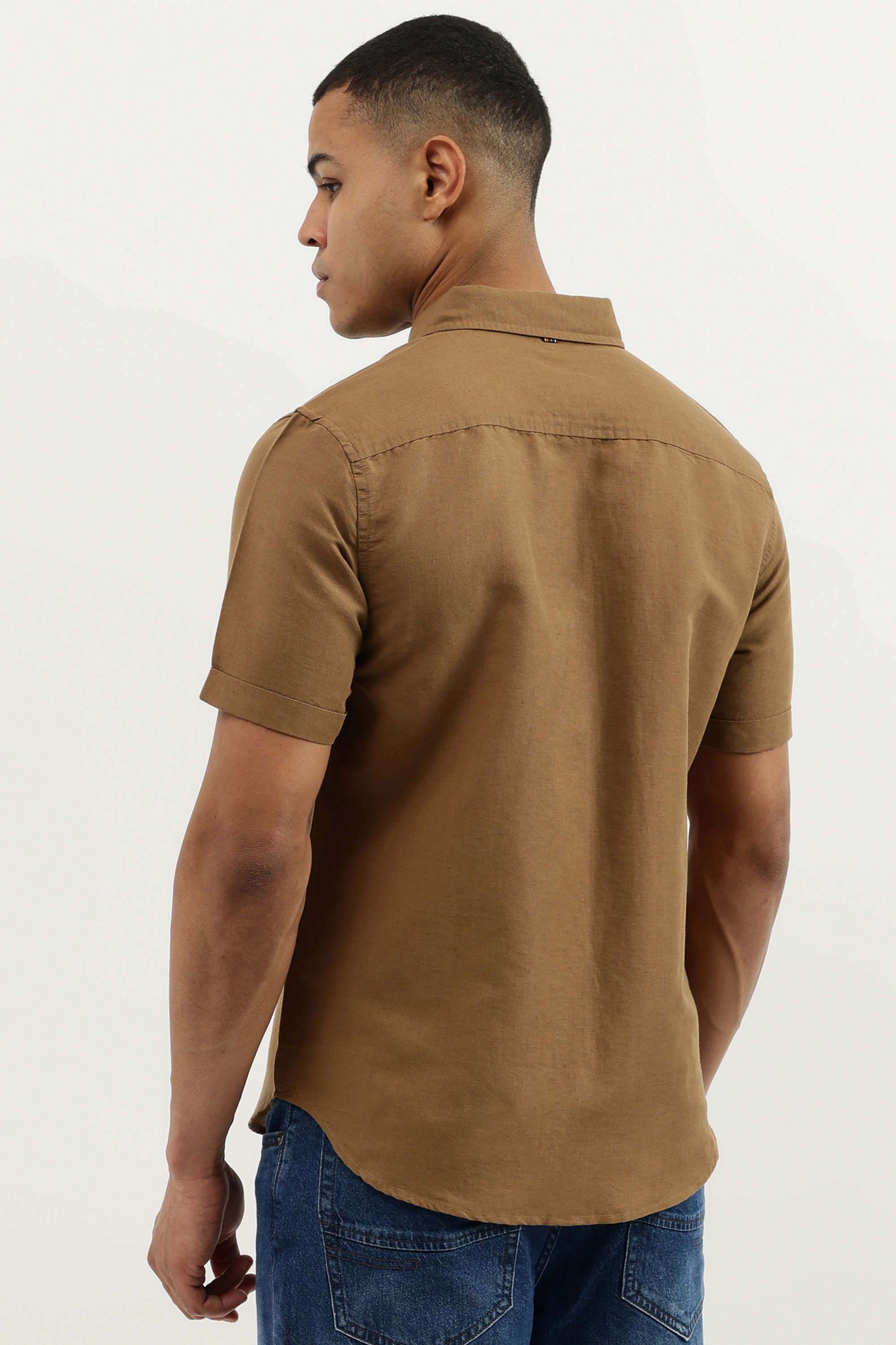 Solid-Cotton-Men-s-Casual-Wear-Shirt