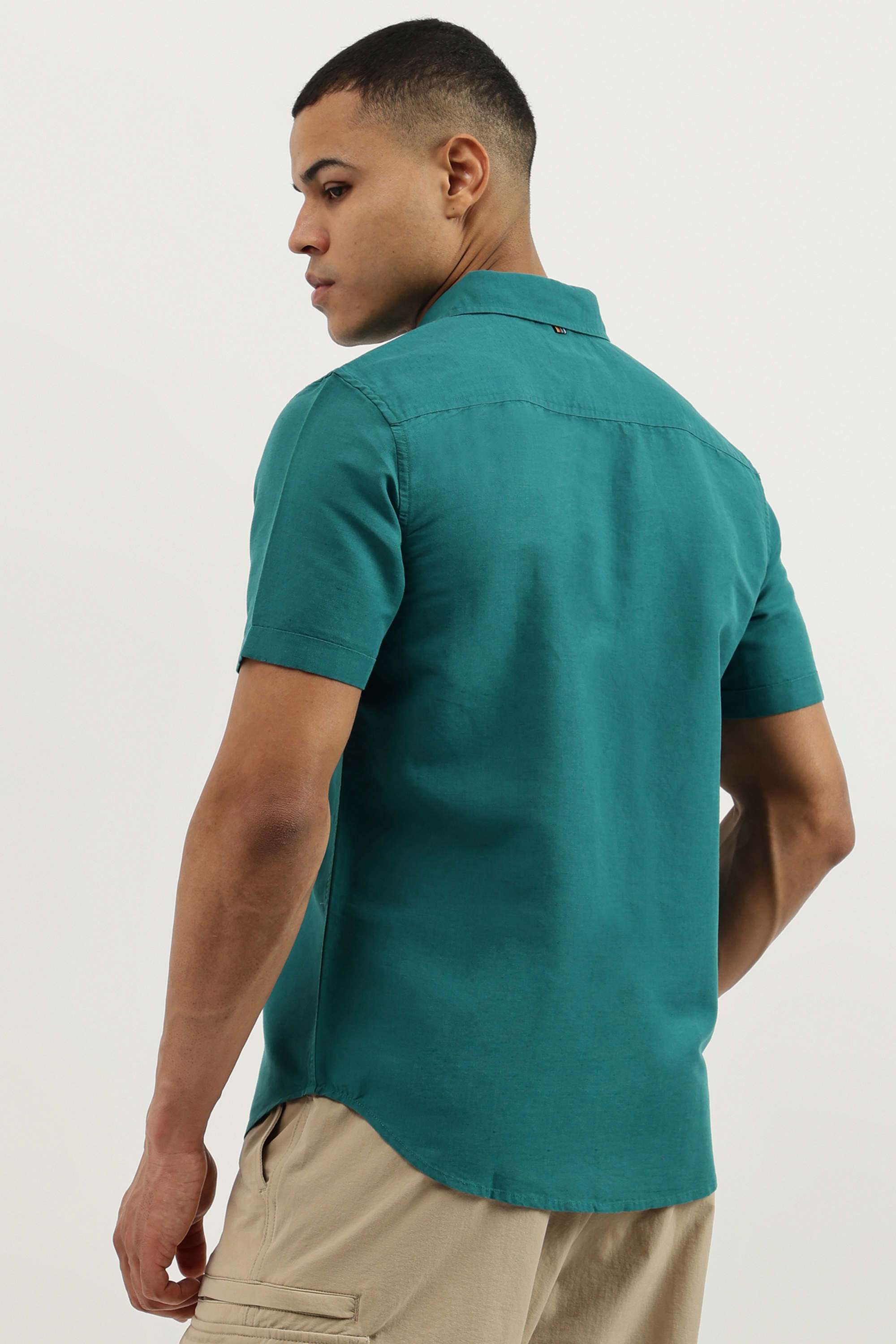 Solid-Cotton-Men-s-Casual-Wear-Shirt